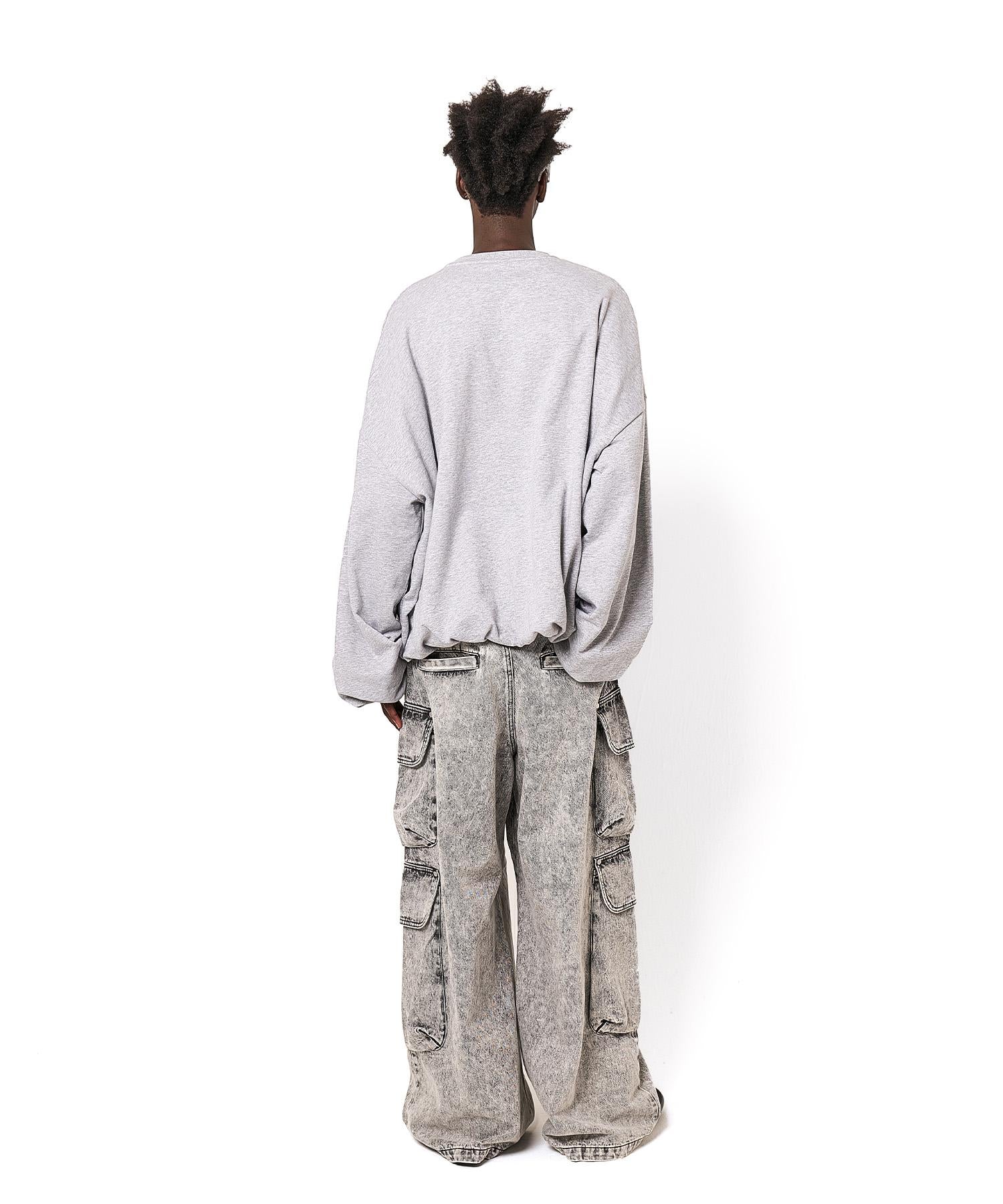 DankeSchon/ダンケシェーン/BALLOON CREWNECK グレー