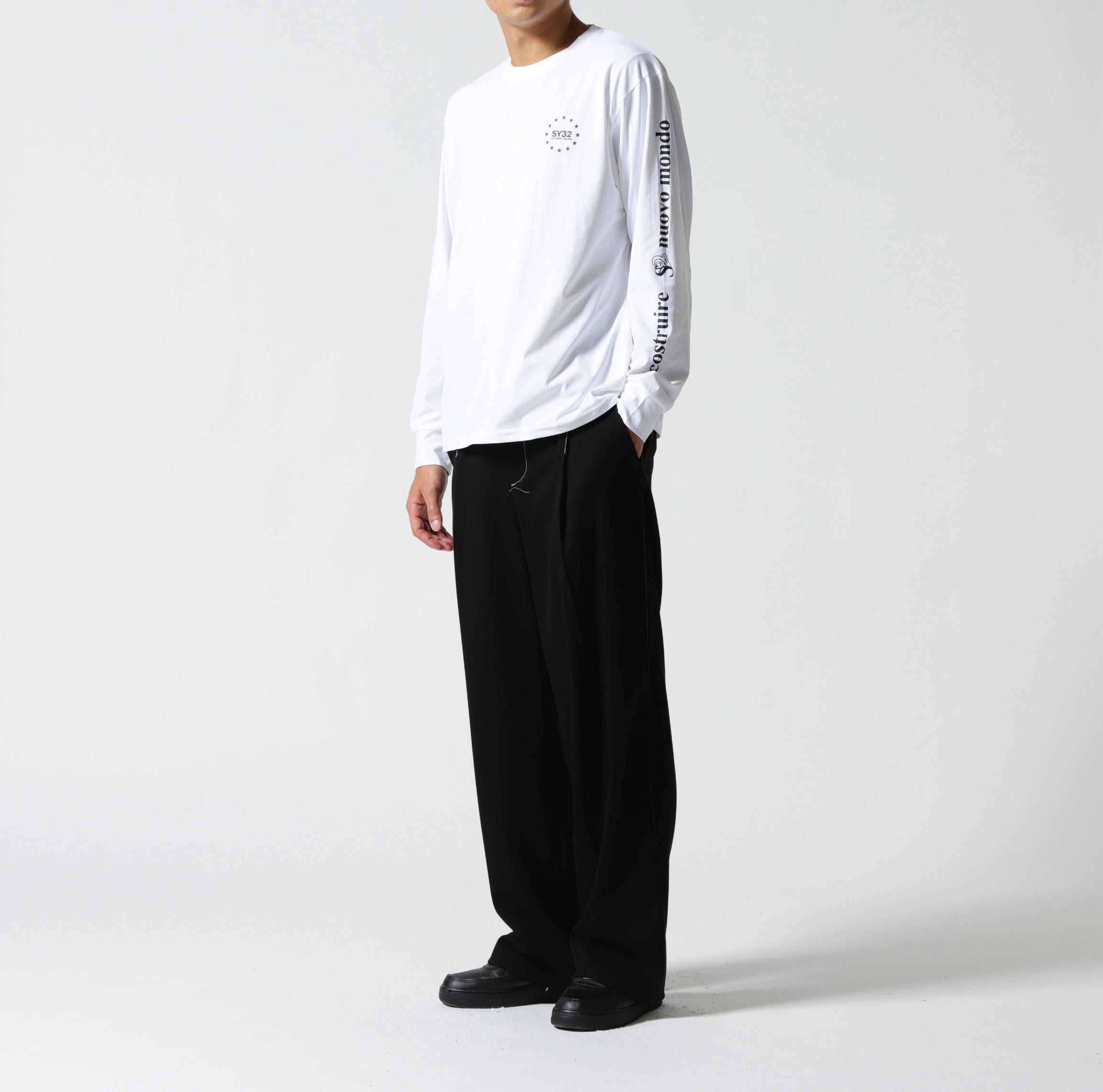 SY32 y SWEET YEA>S/SLEEVE MESSAGE L/S TEE ホワイト