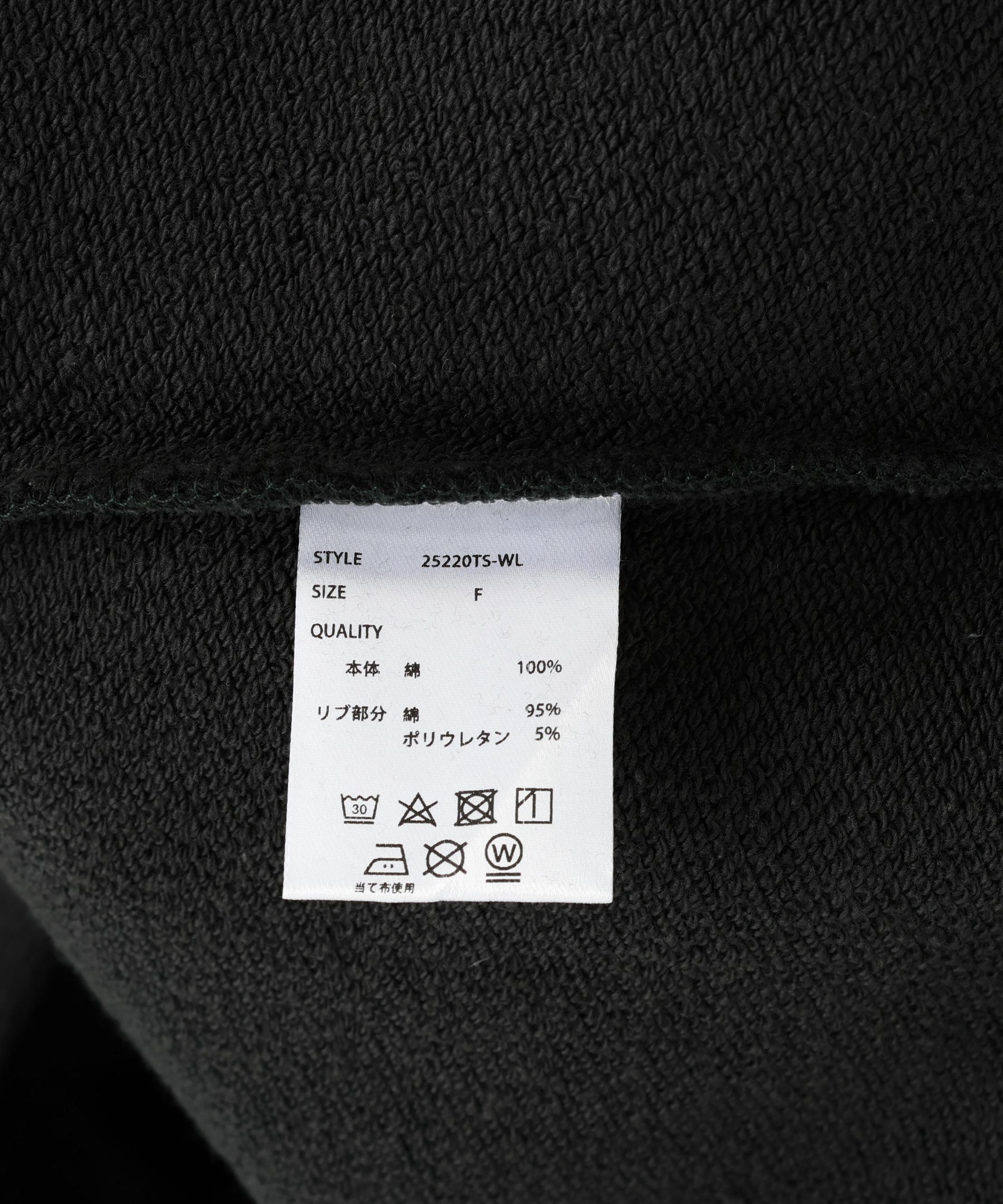 WHITELAND/ホワイトランド/OVER SIZE CREW SWEAT ブラック