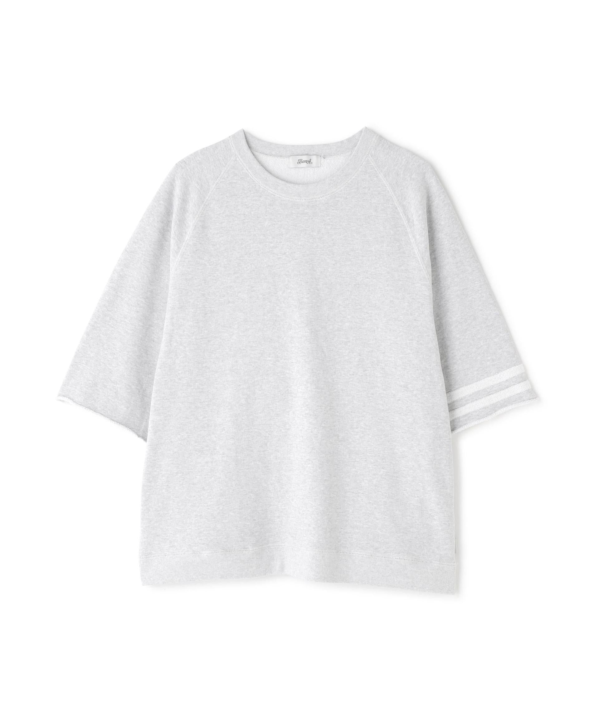 KiEMA/キーマ/HALF SLEEVE SWEATSHIRT グレー