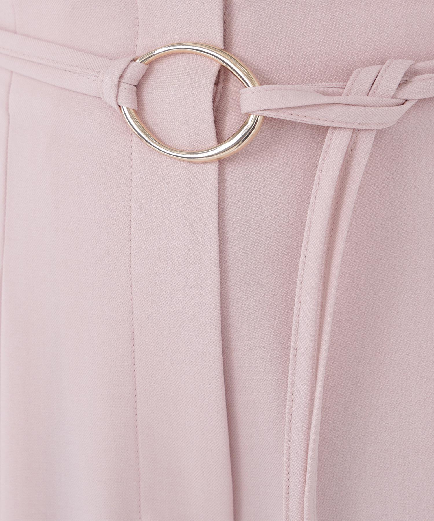 ダブルベルトワイドパンツ ピンク