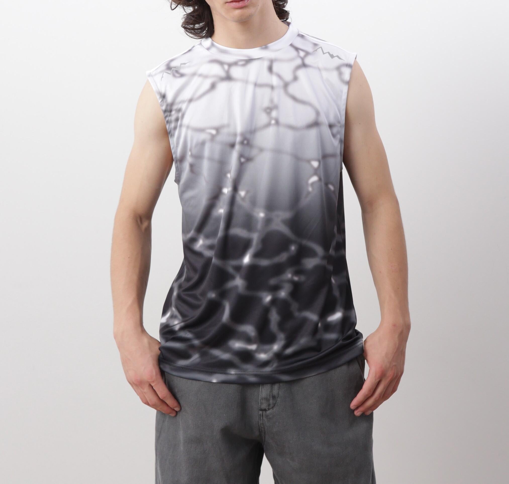 MANASTASH/マナスタッシュ/LITHIUM TIE DYE SLEEVELESS TOP ブラック