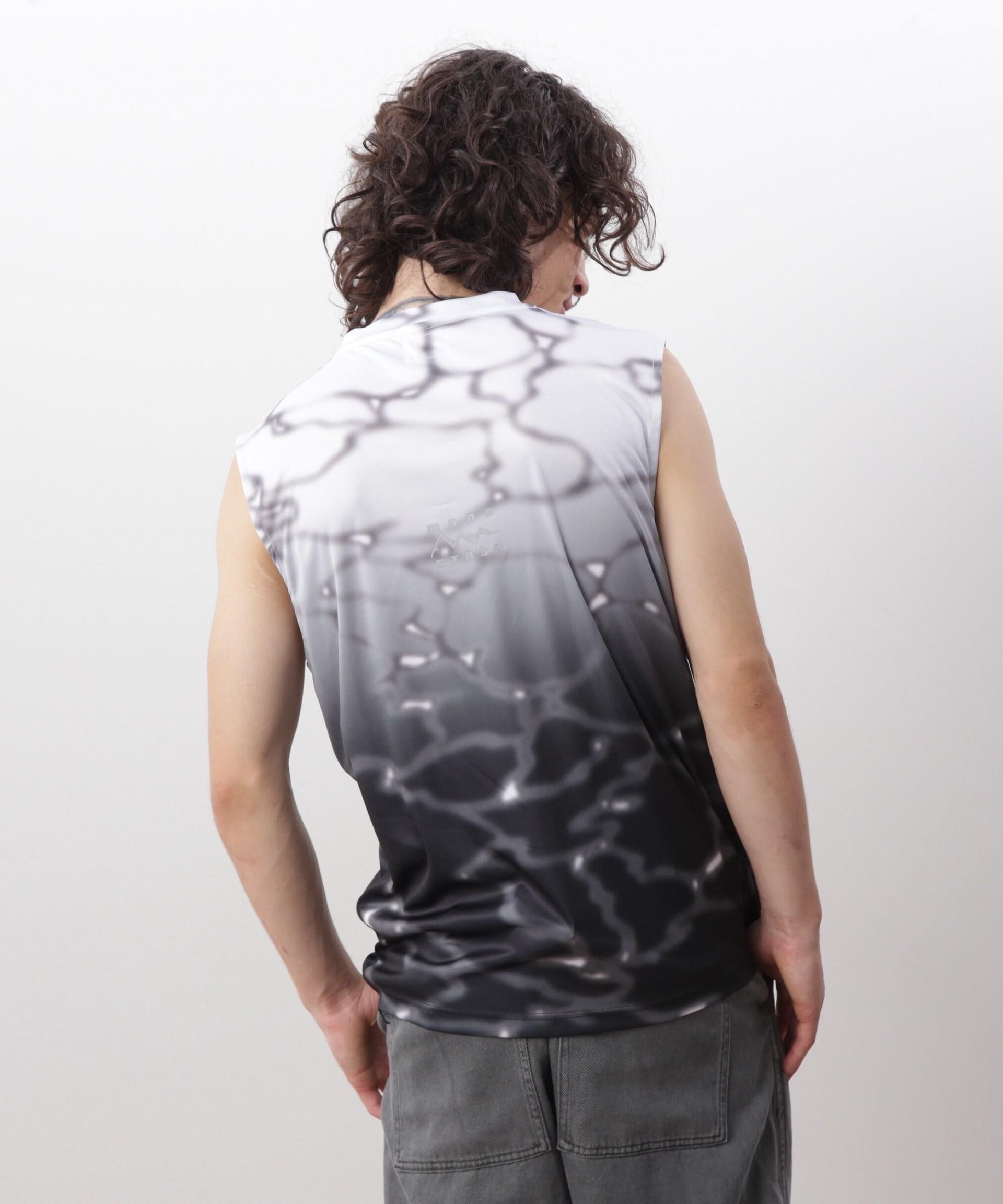 MANASTASH/マナスタッシュ/LITHIUM TIE DYE SLEEVELESS TOP ブラック