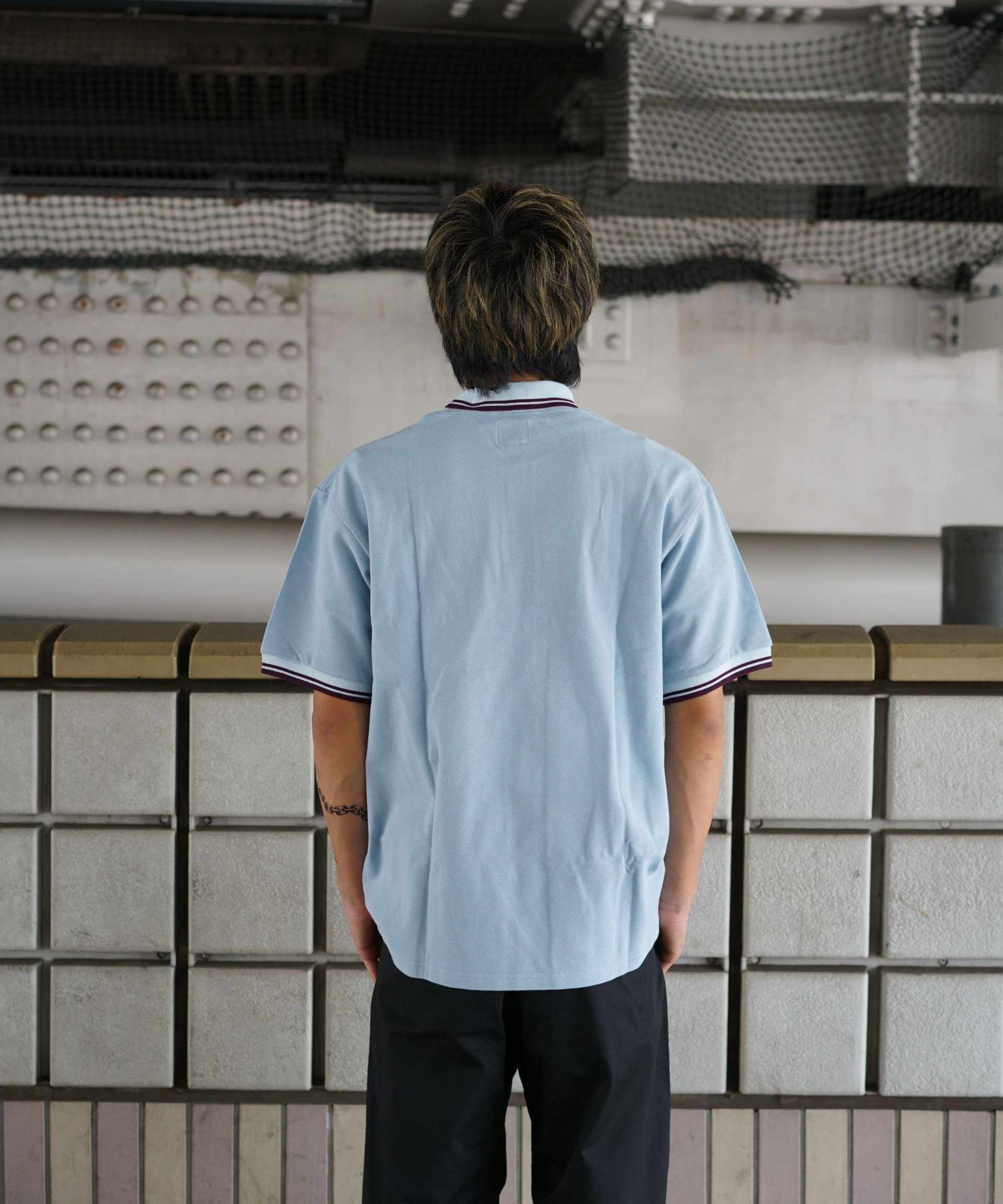 Needles/ニードルズ 別注Shawl Colla S/S Polo - Cotton Pique サックス1