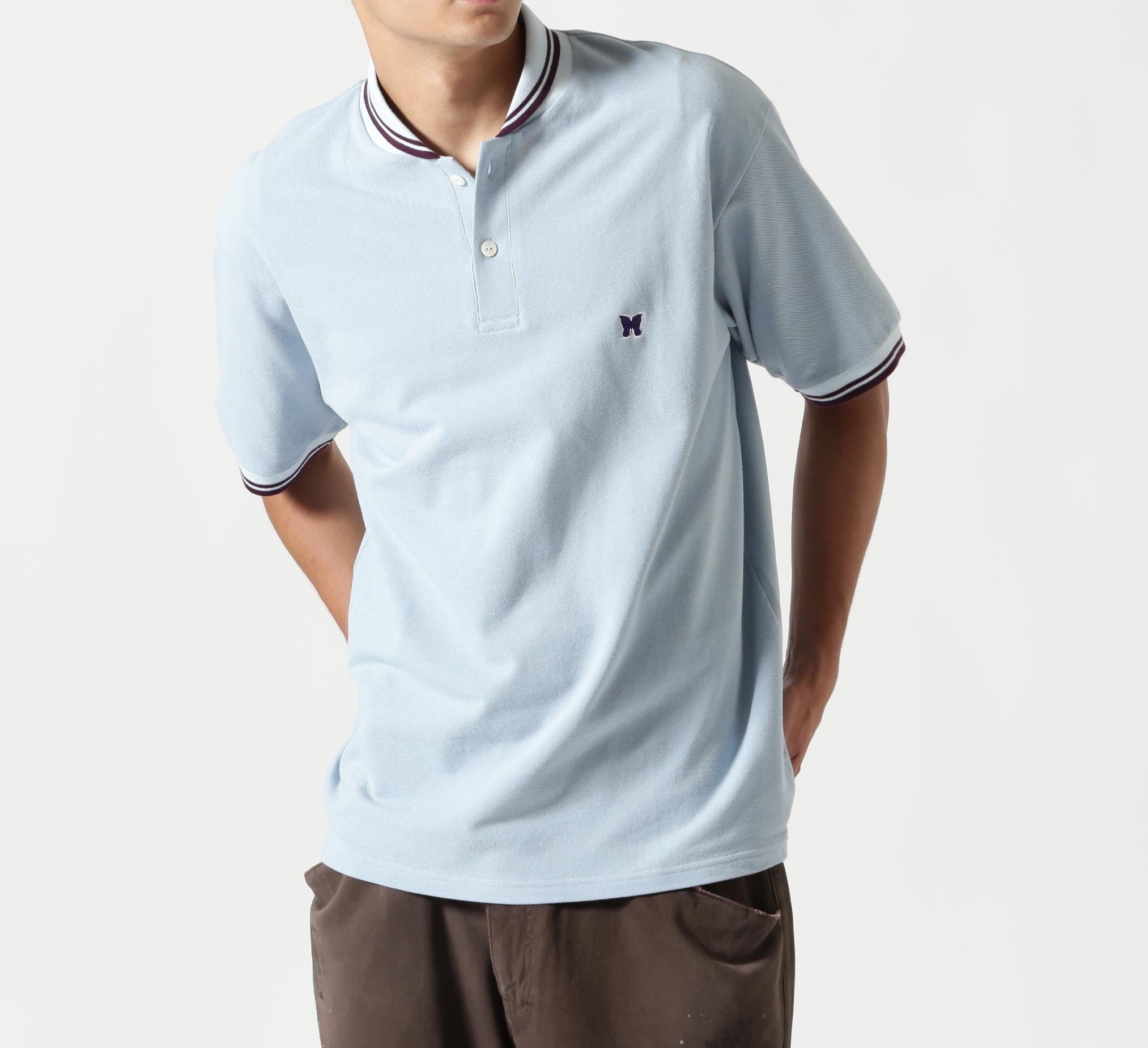 Needles/ニードルズ 別注Shawl Colla S/S Polo - Cotton Pique サックス1