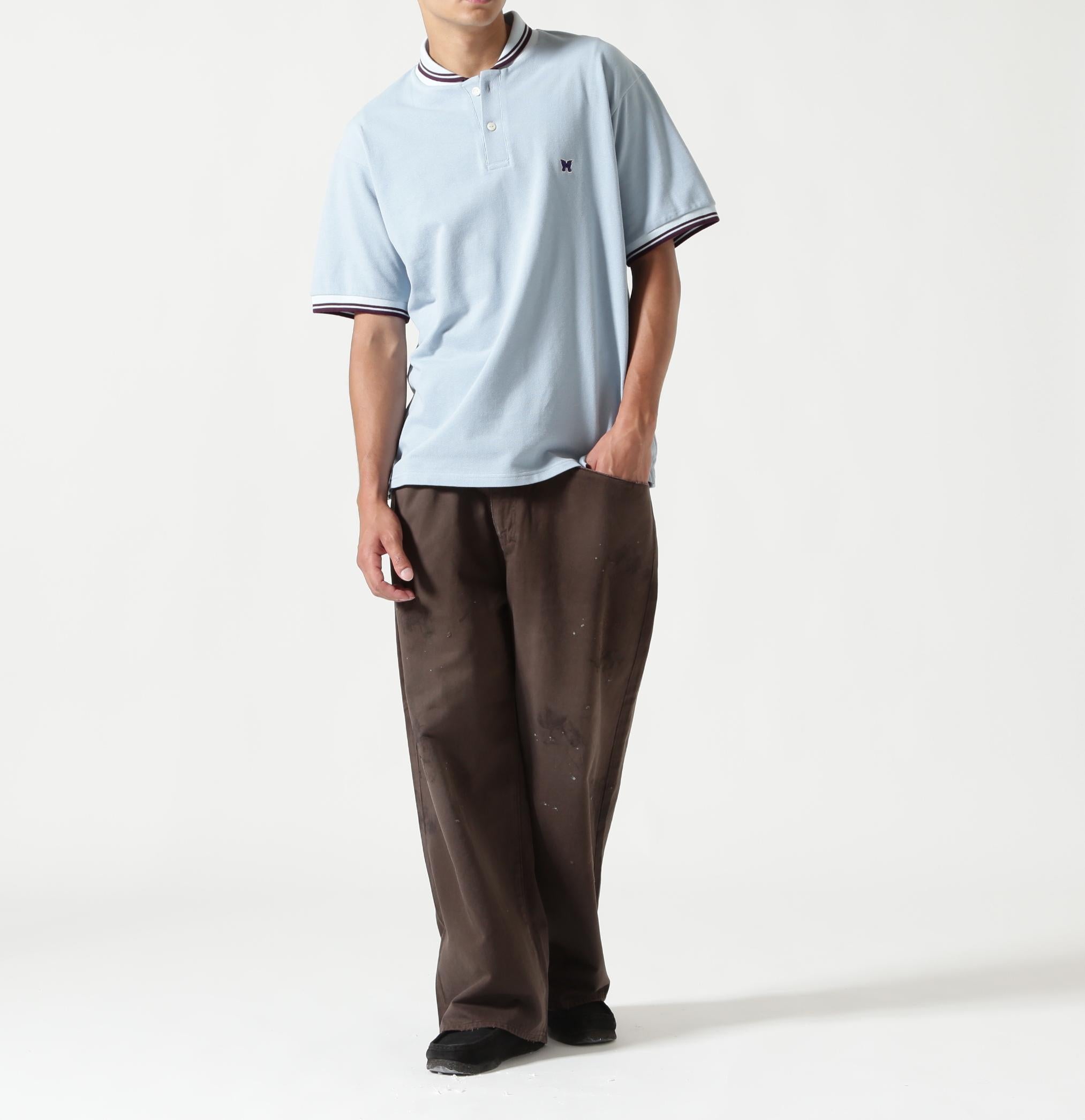Needles/ニードルズ 別注Shawl Colla S/S Polo - Cotton Pique サックス1