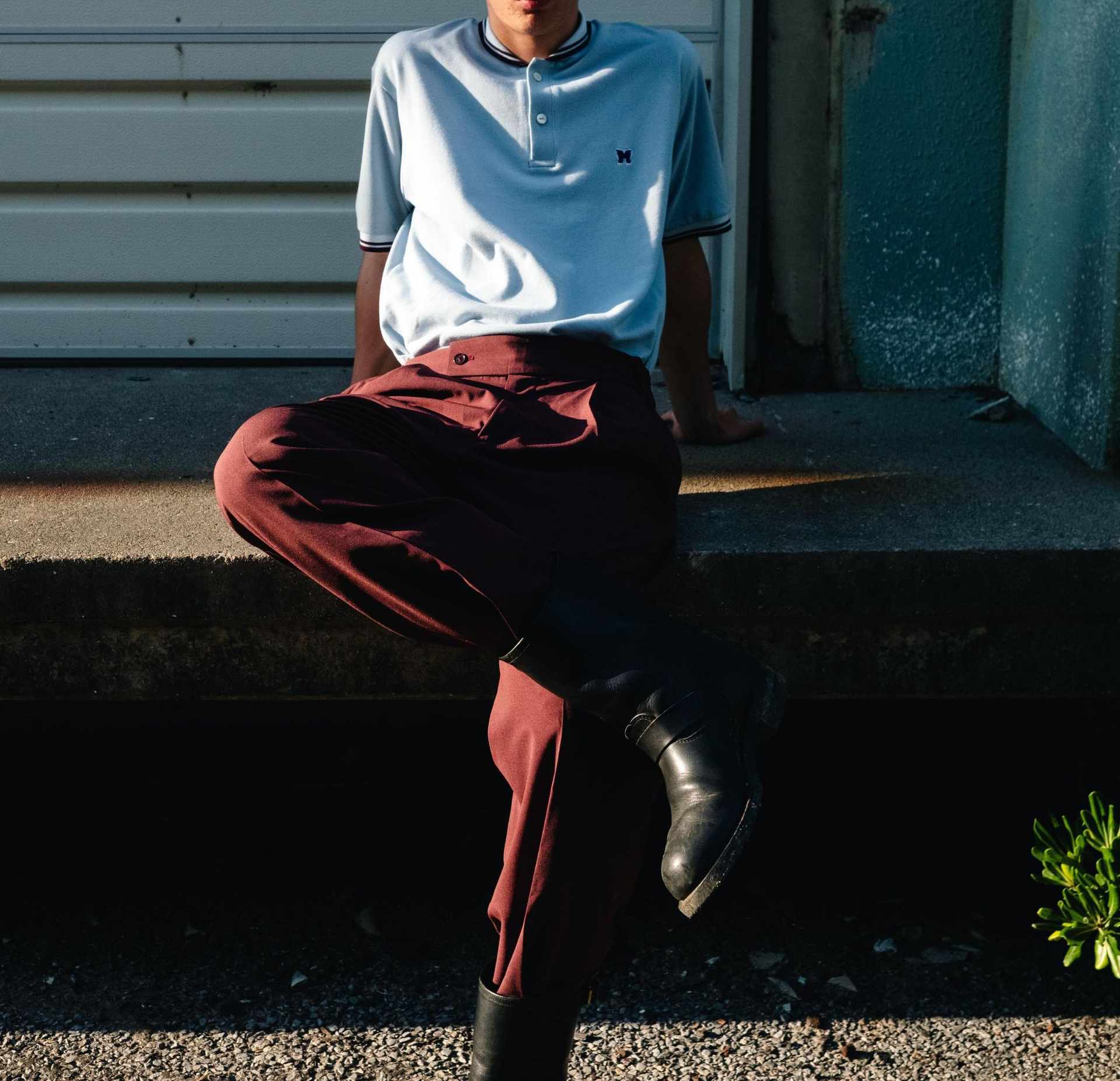 Needles/ニードルズ 別注Shawl Colla S/S Polo - Cotton Pique サックス1