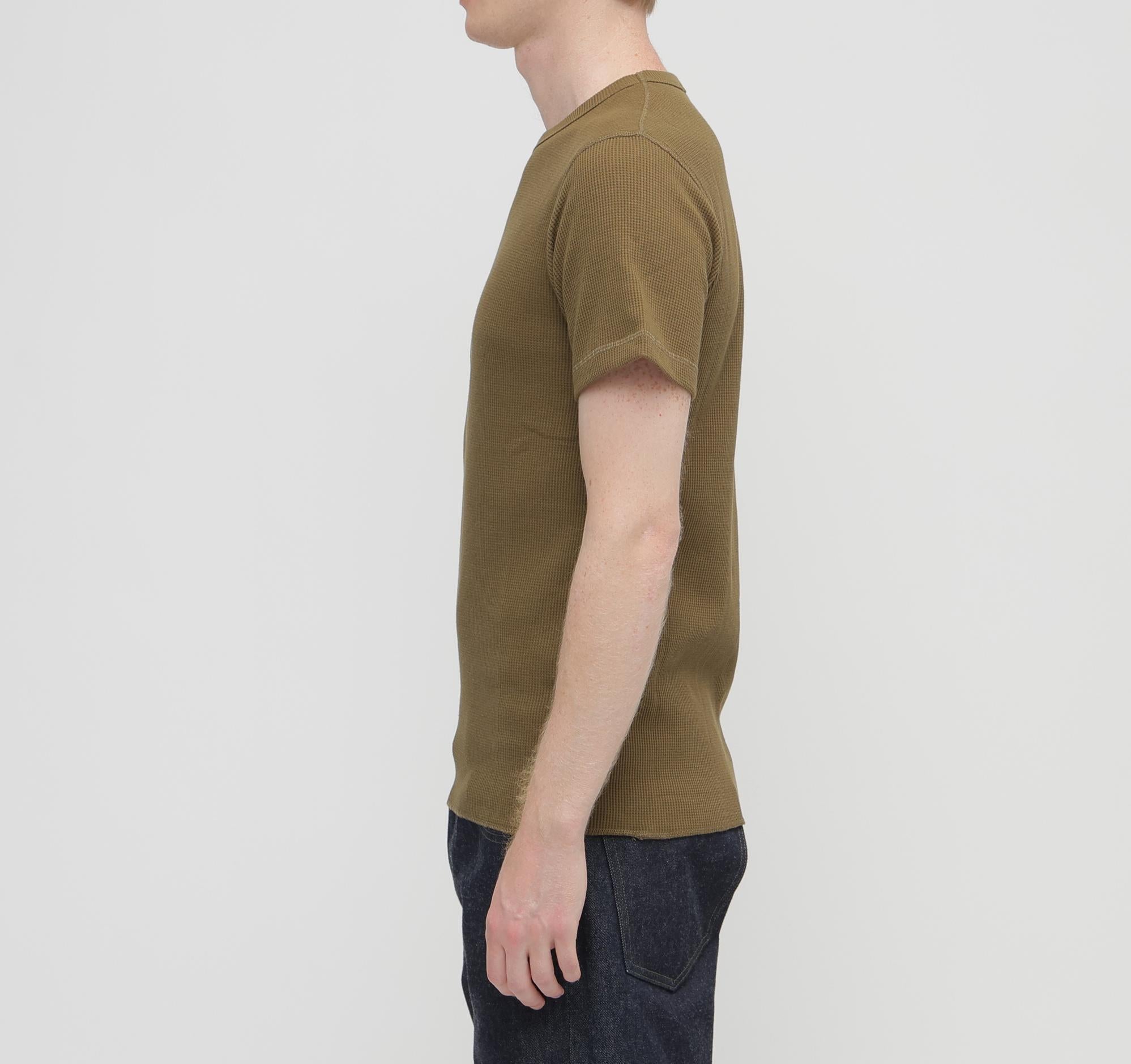 《DAILY/デイリー》THERMAL CREW NECK T-SHIRT オリーブ
