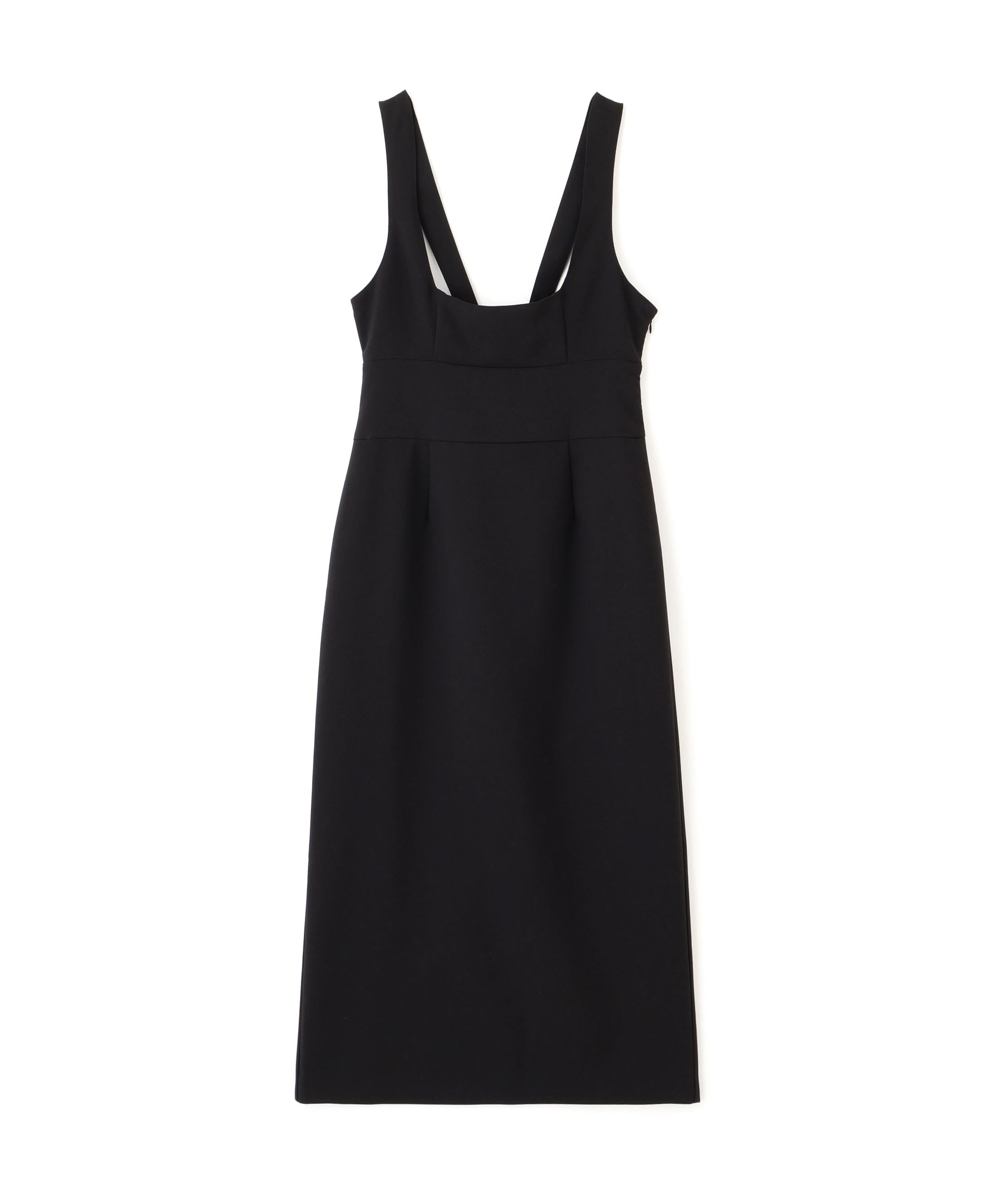 スクープネックマキシジャンパースカート ブラック