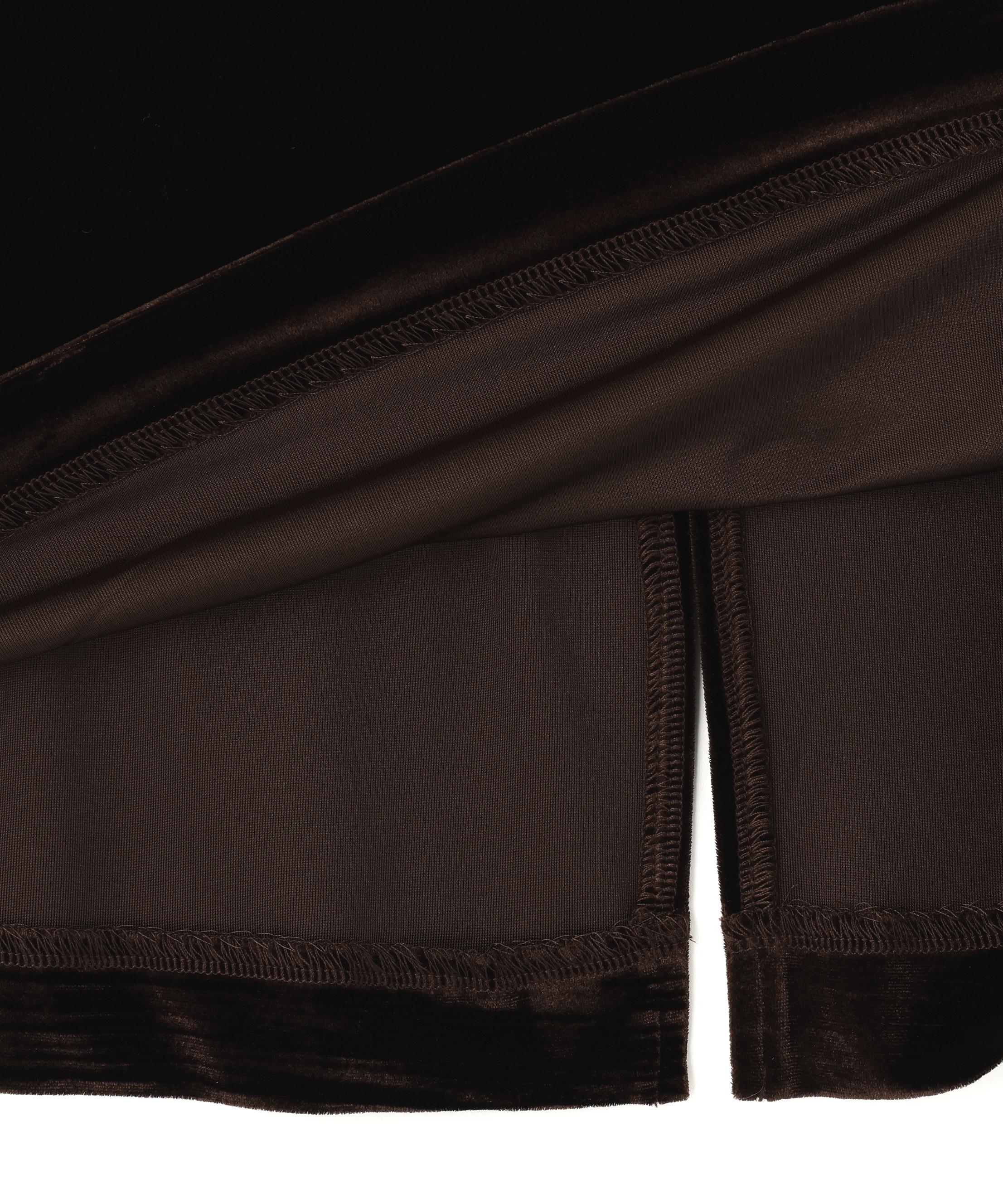 ホルターネックベロアキャミワンピース ブラウン