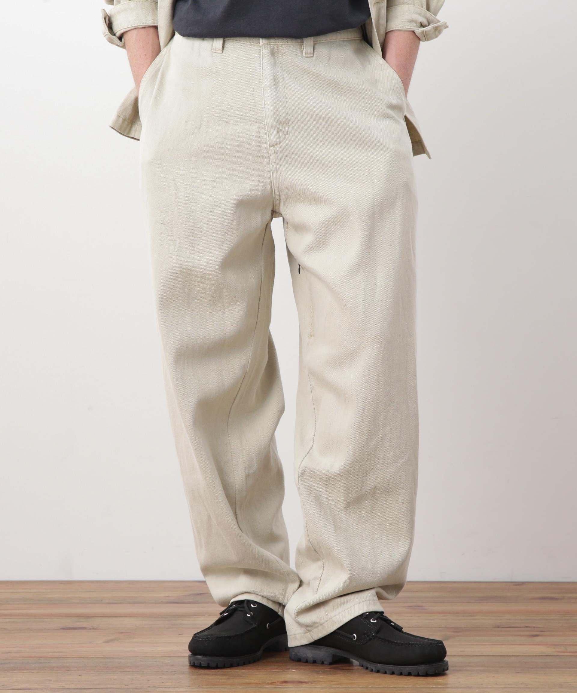 MANASTASH/マナスタッシュ/HEMP WASHED RAGGY PANTS サンド4