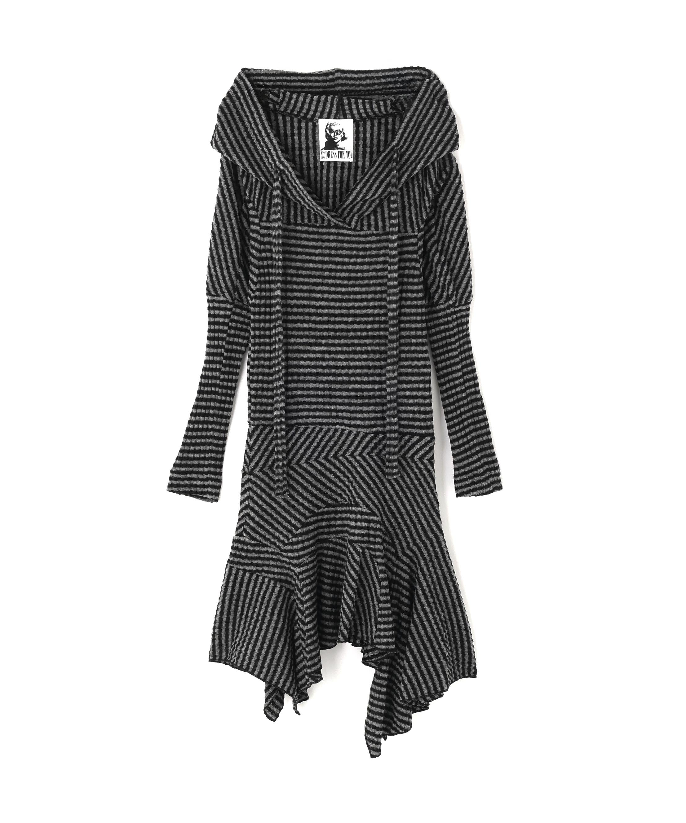 Nφdress/ノードレス/Striped Knit Hoodie Dress アザー3