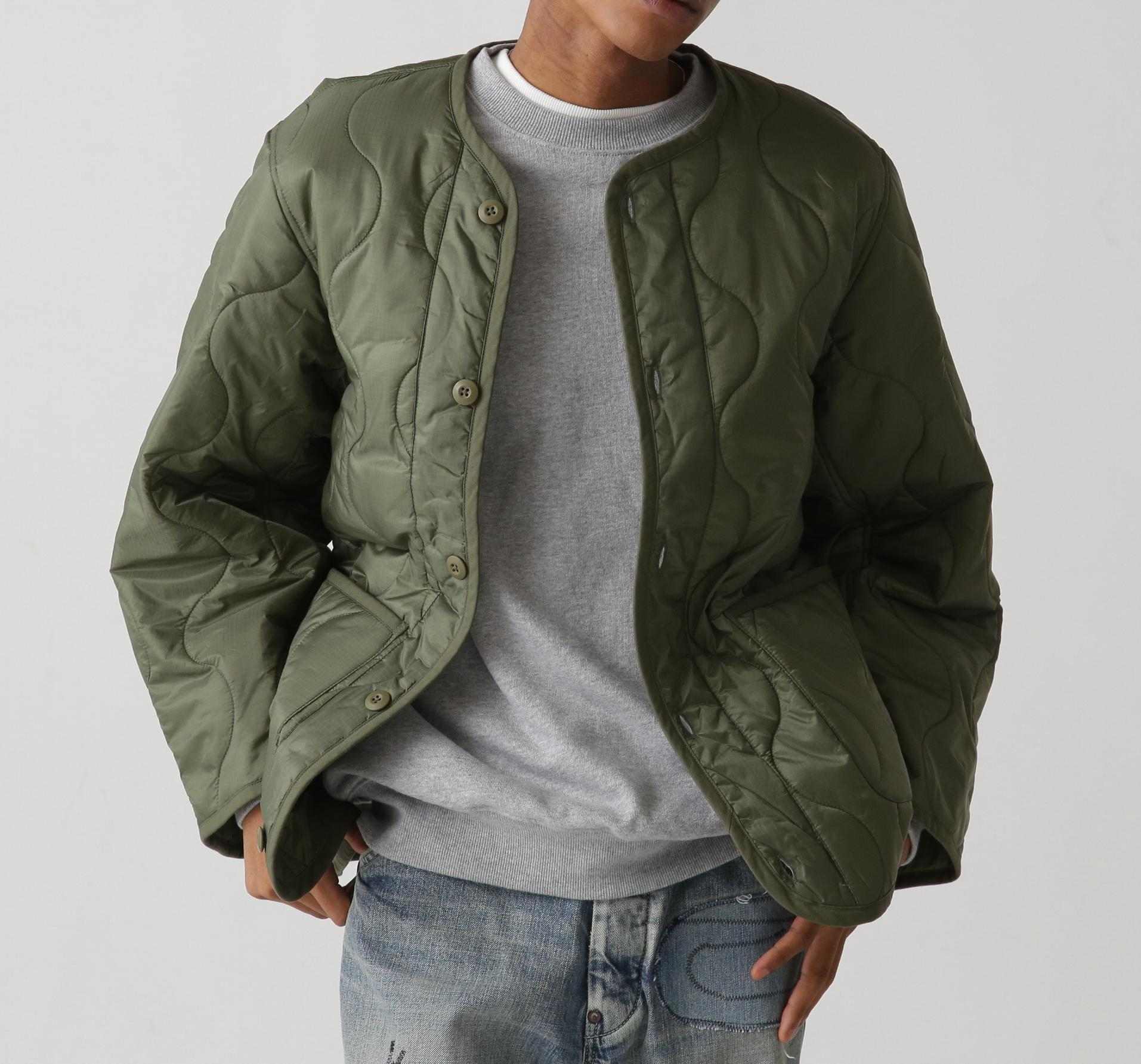 QILTING LINE> JACKET オリーブ