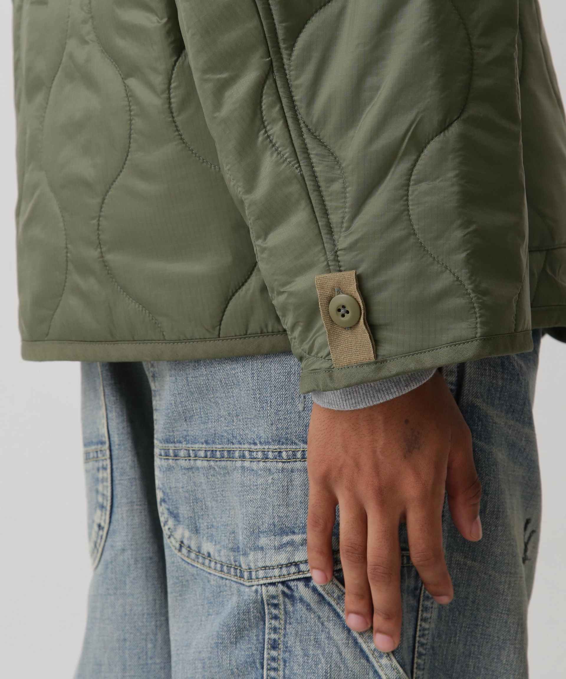 QILTING LINE> JACKET オリーブ