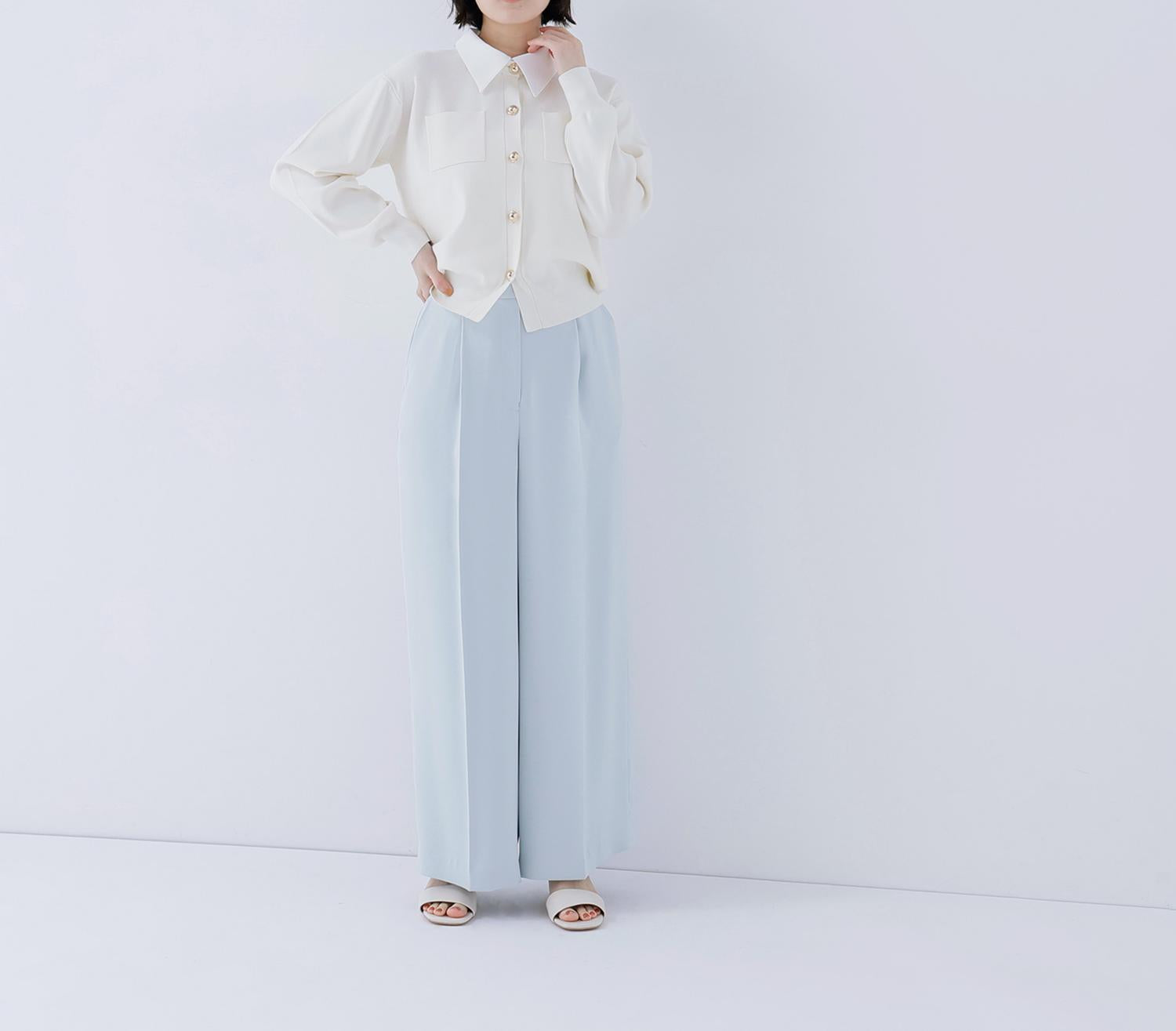 メタルポイントワイドパンツ ミント