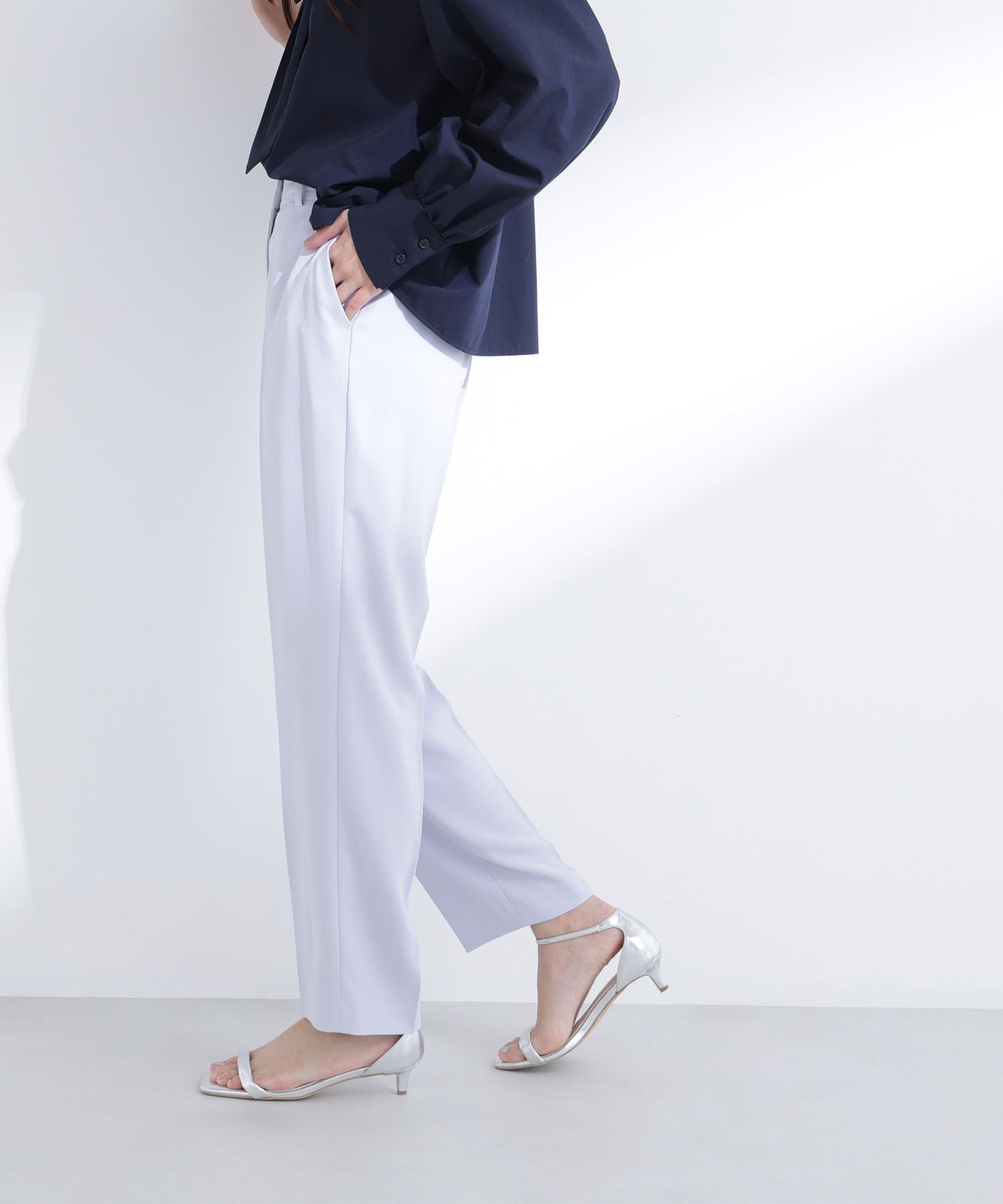 カラーテーパードパンツ ラベンダーブルー