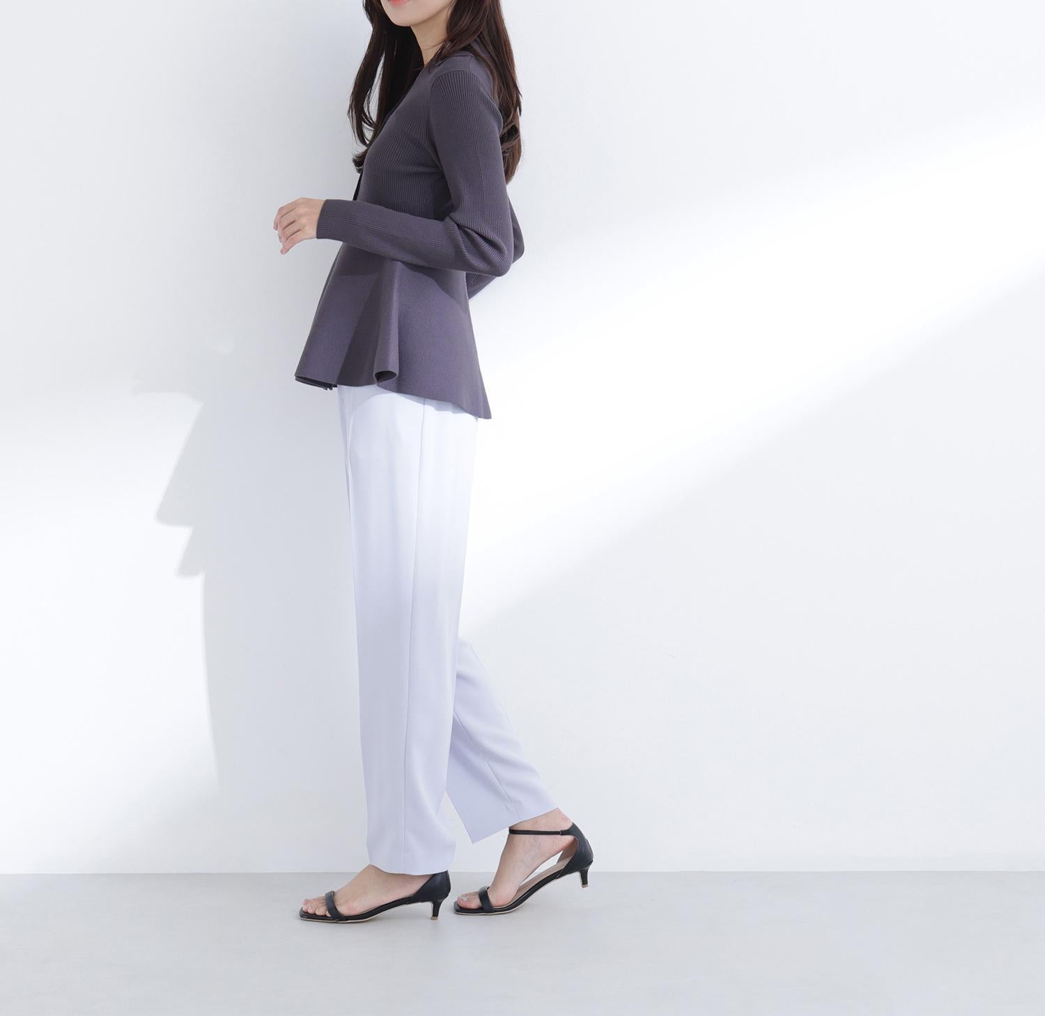 カラーテーパードパンツ ラベンダーブルー