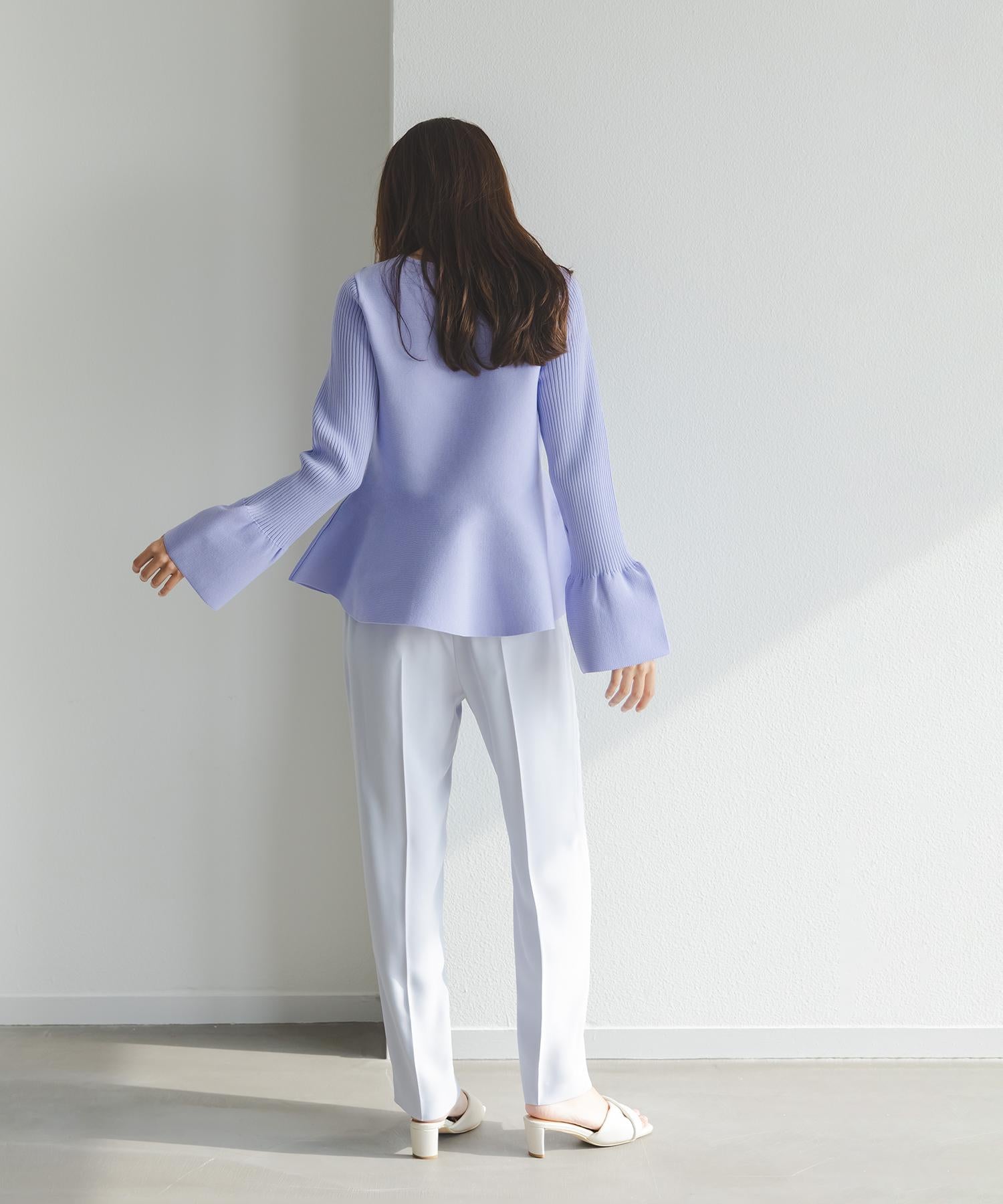 カラーテーパードパンツ ラベンダーブルー