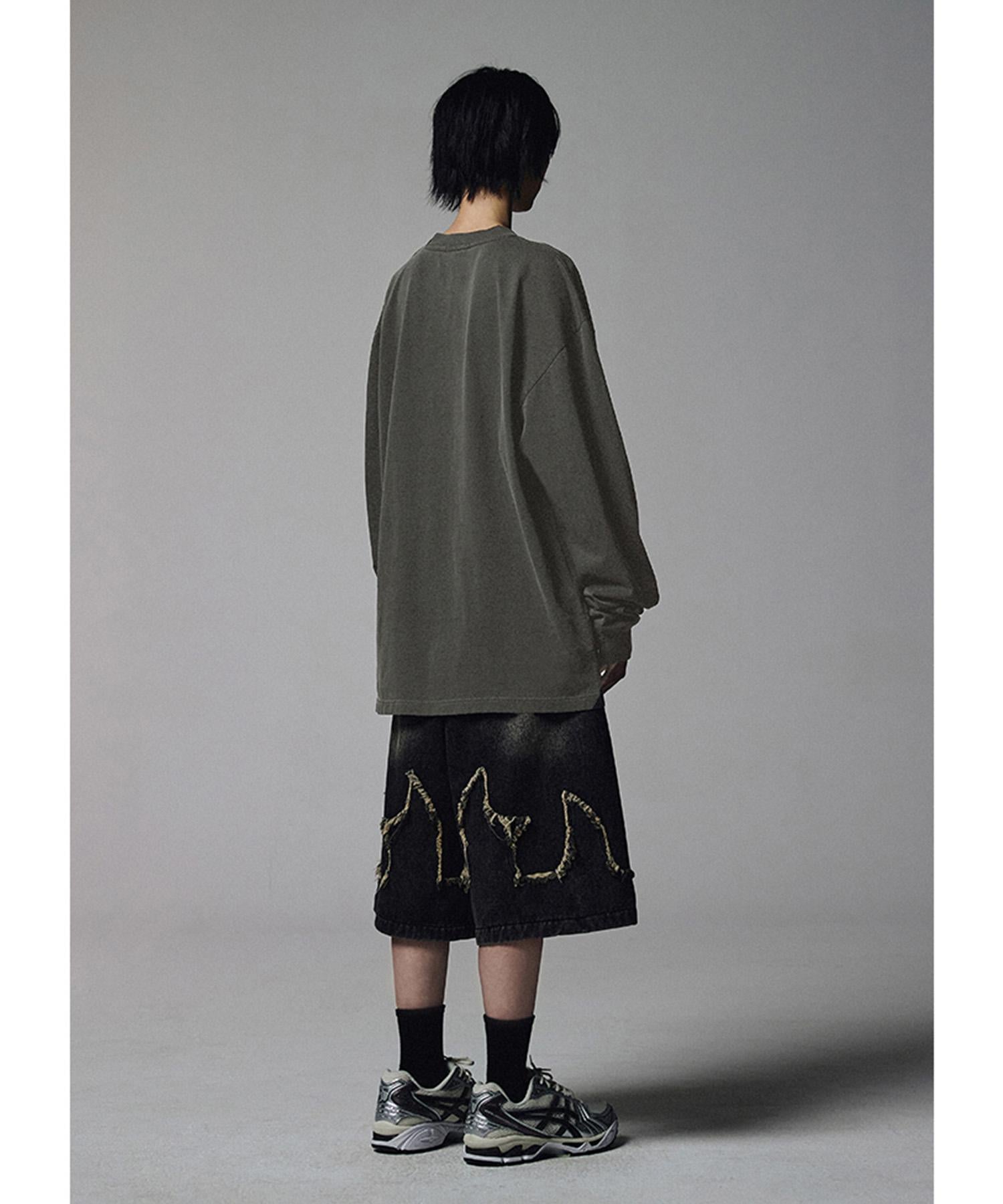 NOT4NE>D/ノットフォーナード/FLAME DENIM SHO>TS ブラック