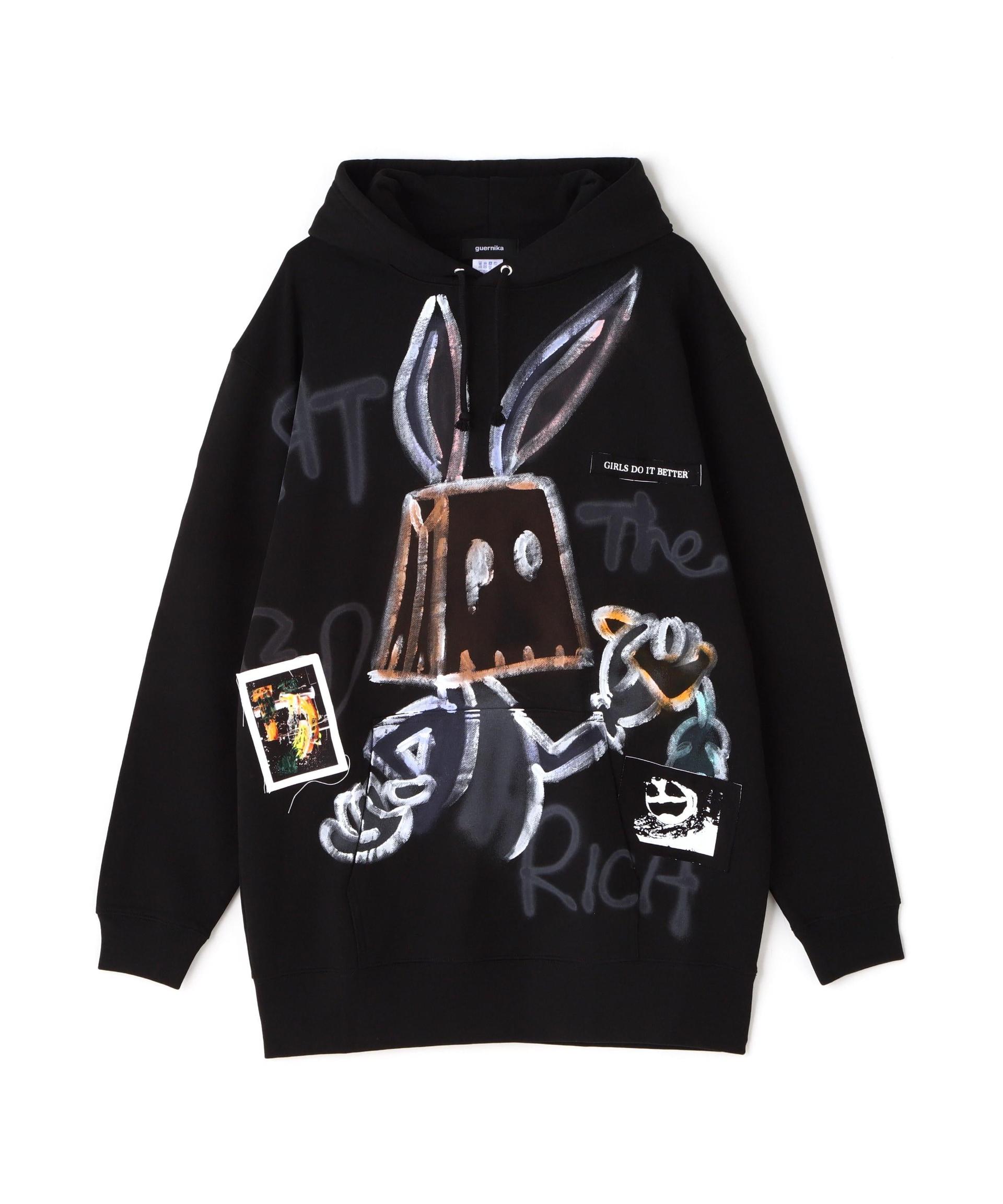guenika/ゲルニカ/Hand Painted Hoodie - ANONYMOUSE ブラック