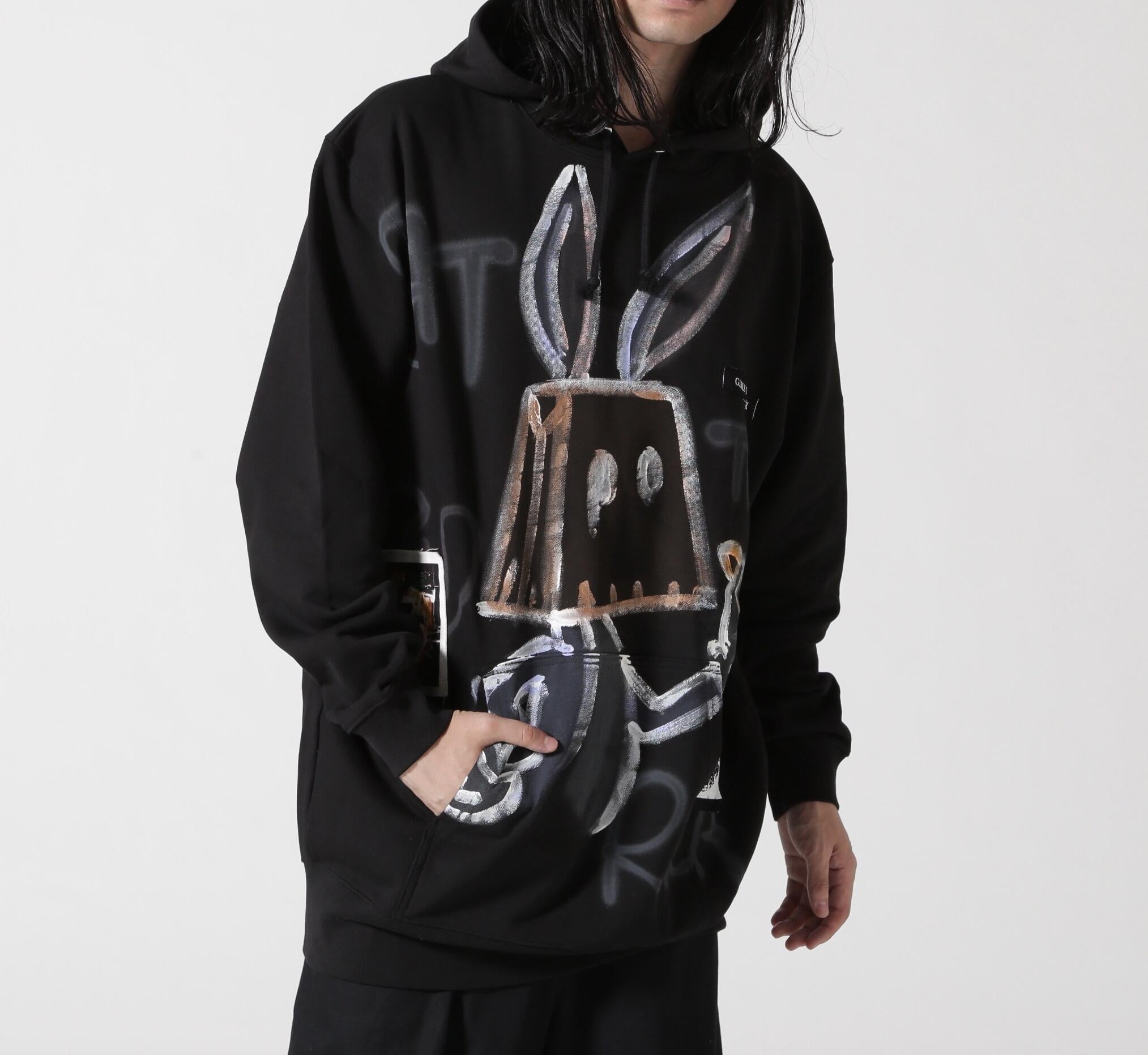 guenika/ゲルニカ/Hand Painted Hoodie - ANONYMOUSE ブラック