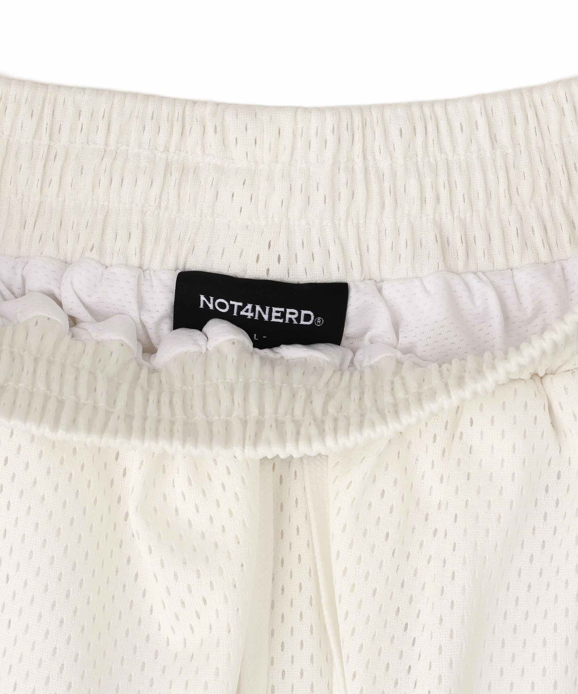 NOT4NE>D/ノットフォーナード/4 SYMROL COLOU> MESH SHO>TS ホワイト