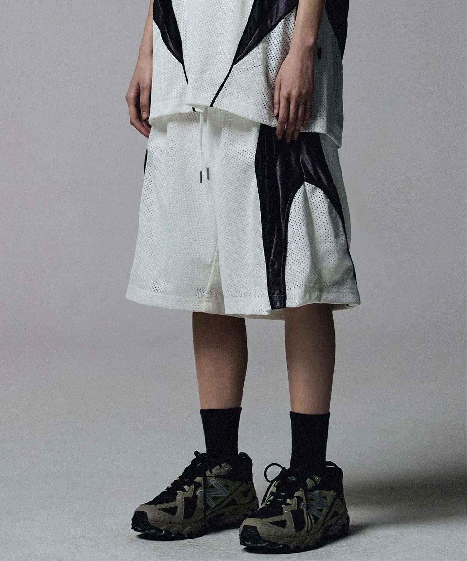 NOT4NE>D/ノットフォーナード/4 SYMROL COLOU> MESH SHO>TS ホワイト