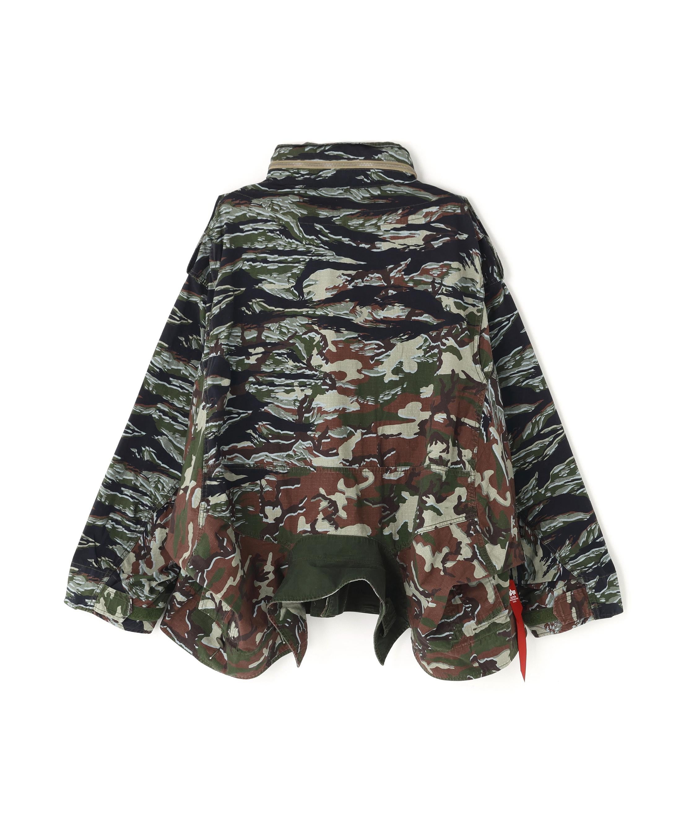 beautiful people×Alpha/double-end camouflage field JK オリーブ