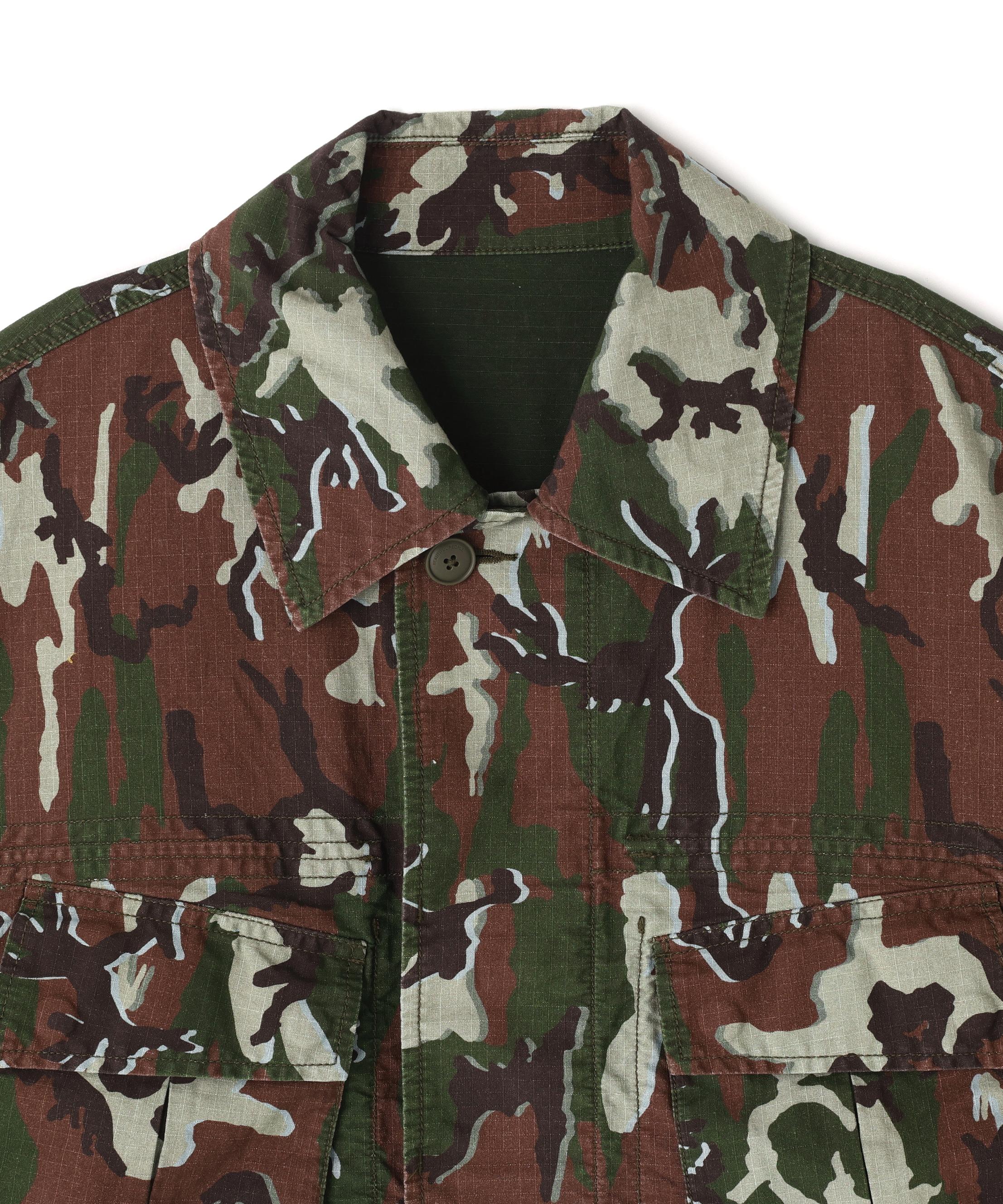 beautiful people×Alpha/double-end camouflage field JK オリーブ