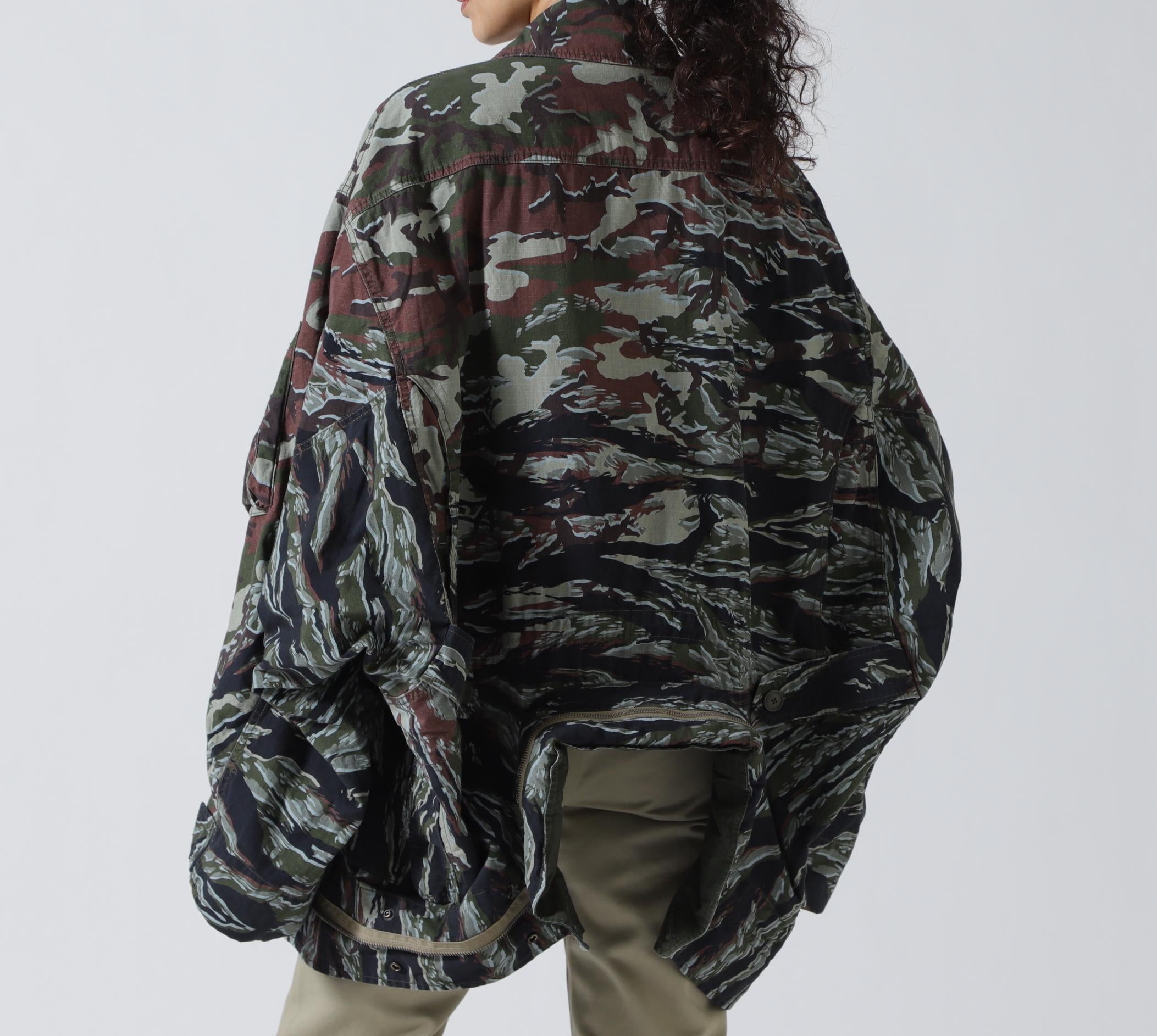 beautiful people×Alpha/double-end camouflage field JK オリーブ