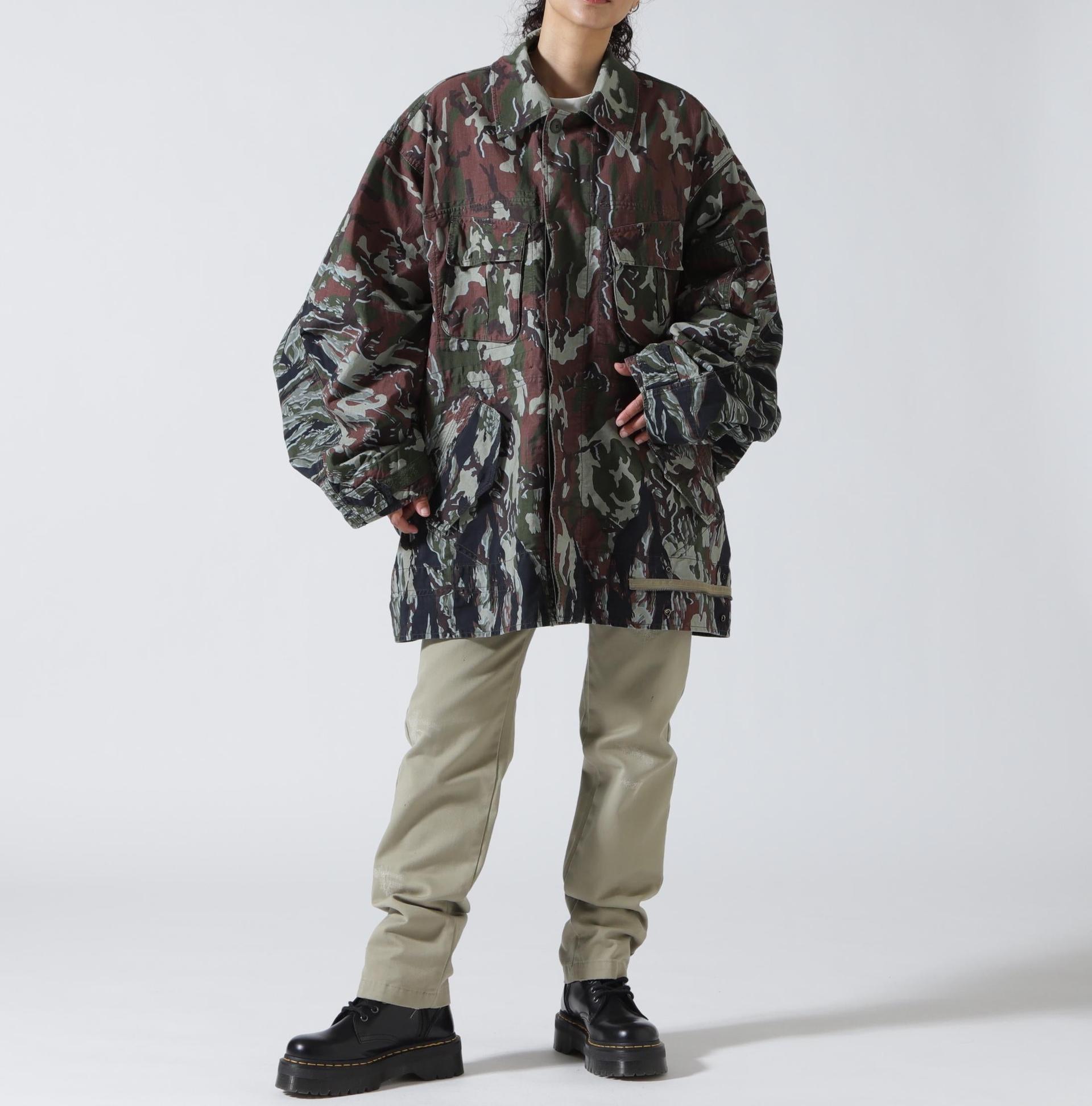 beautiful people×Alpha/double-end camouflage field JK オリーブ