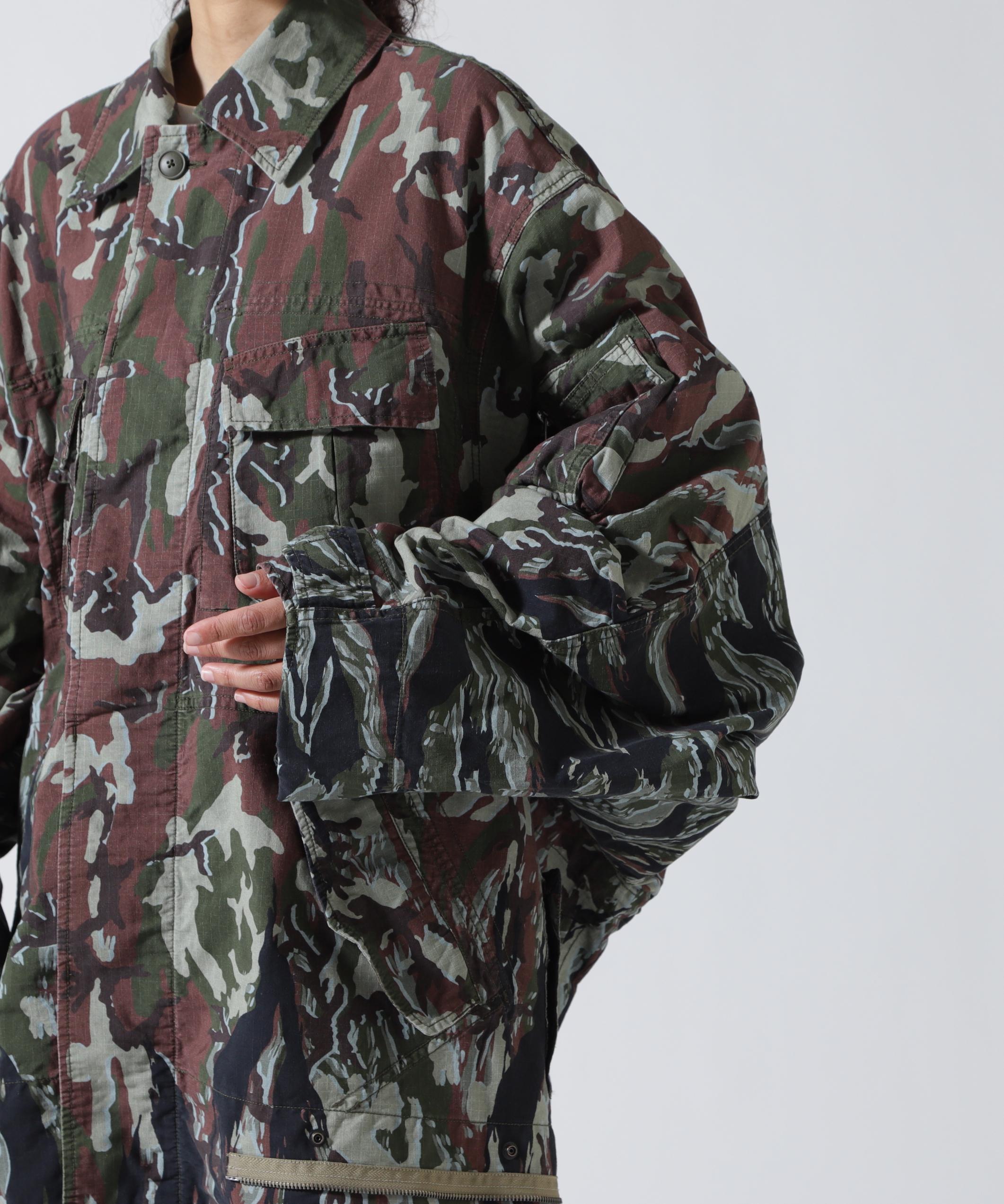 beautiful people×Alpha/double-end camouflage field JK オリーブ