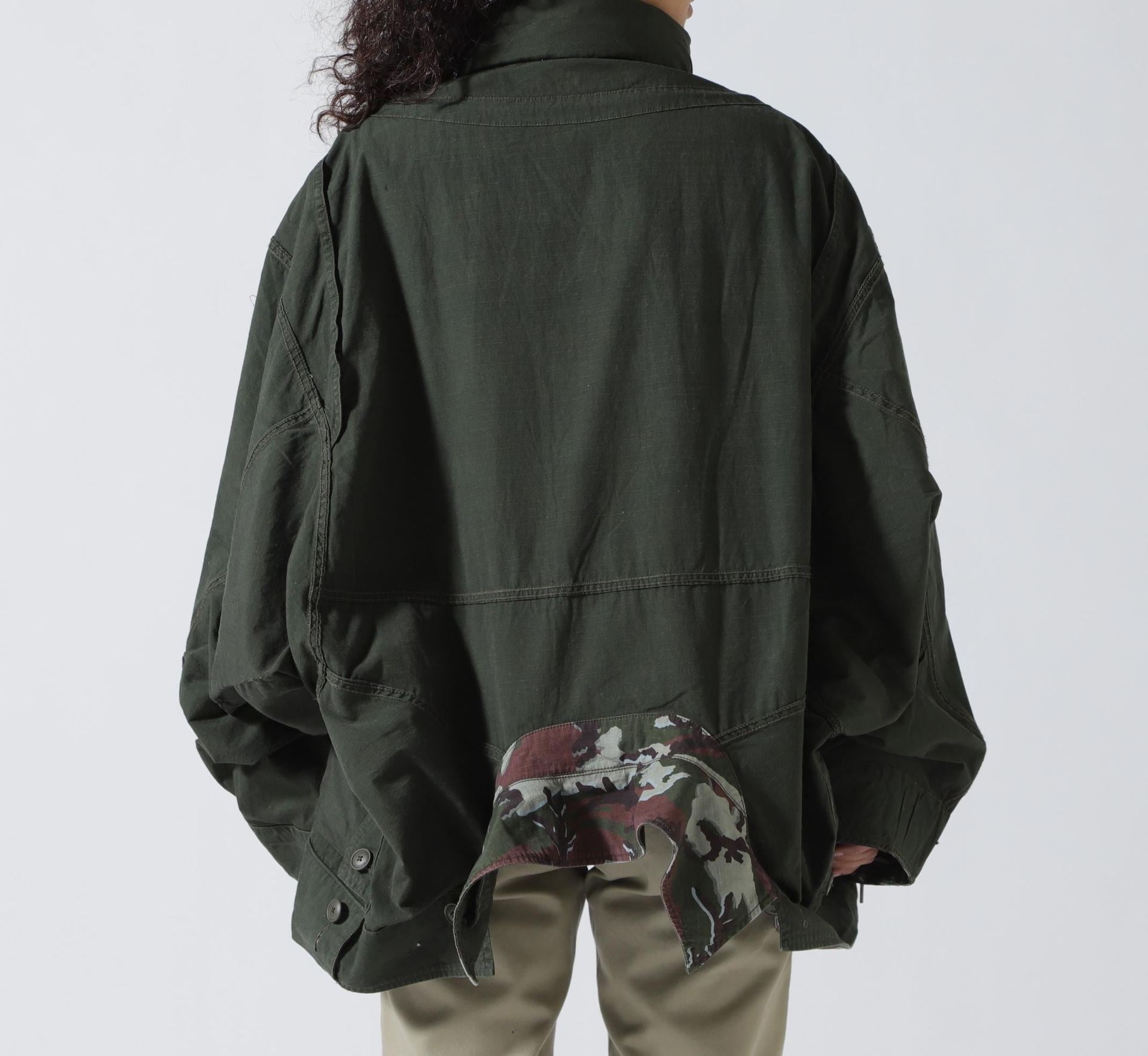 beautiful people×Alpha/double-end camouflage field JK オリーブ