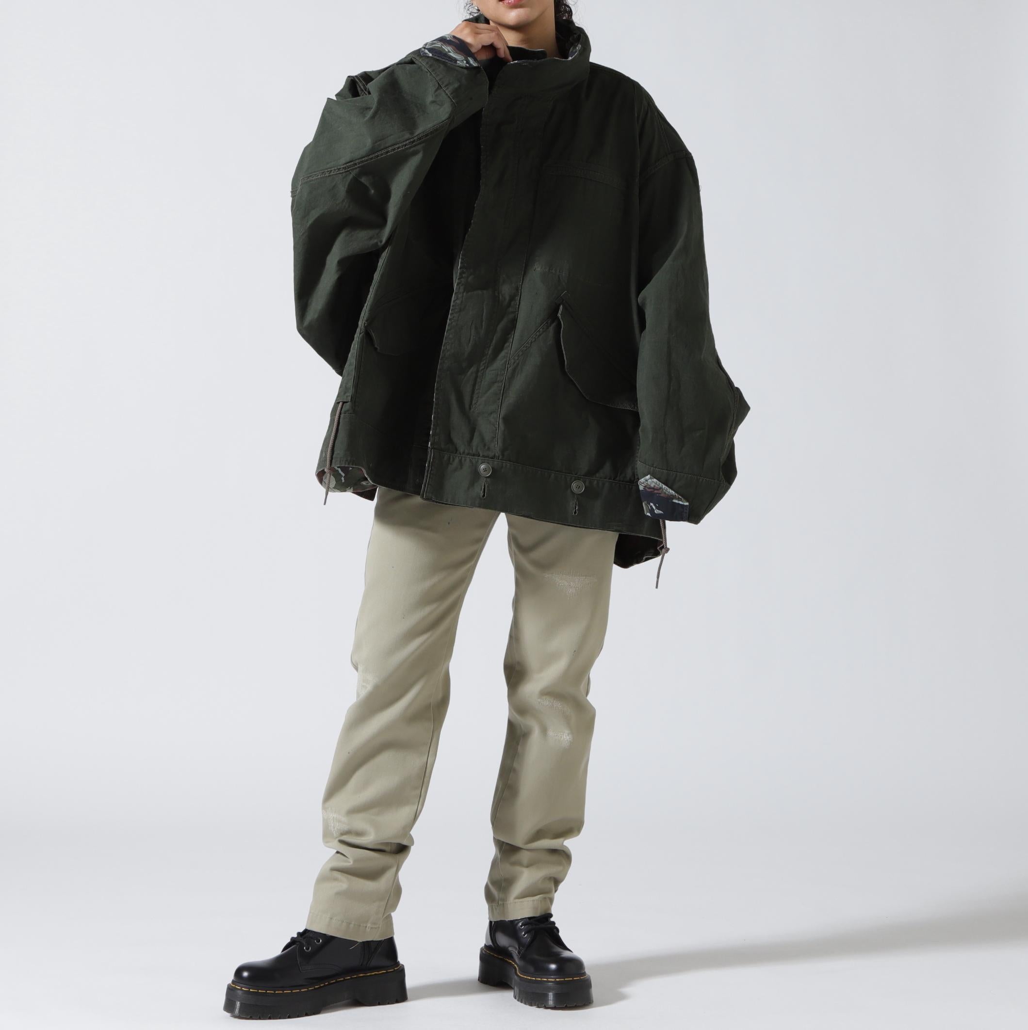 beautiful people×Alpha/double-end camouflage field JK オリーブ