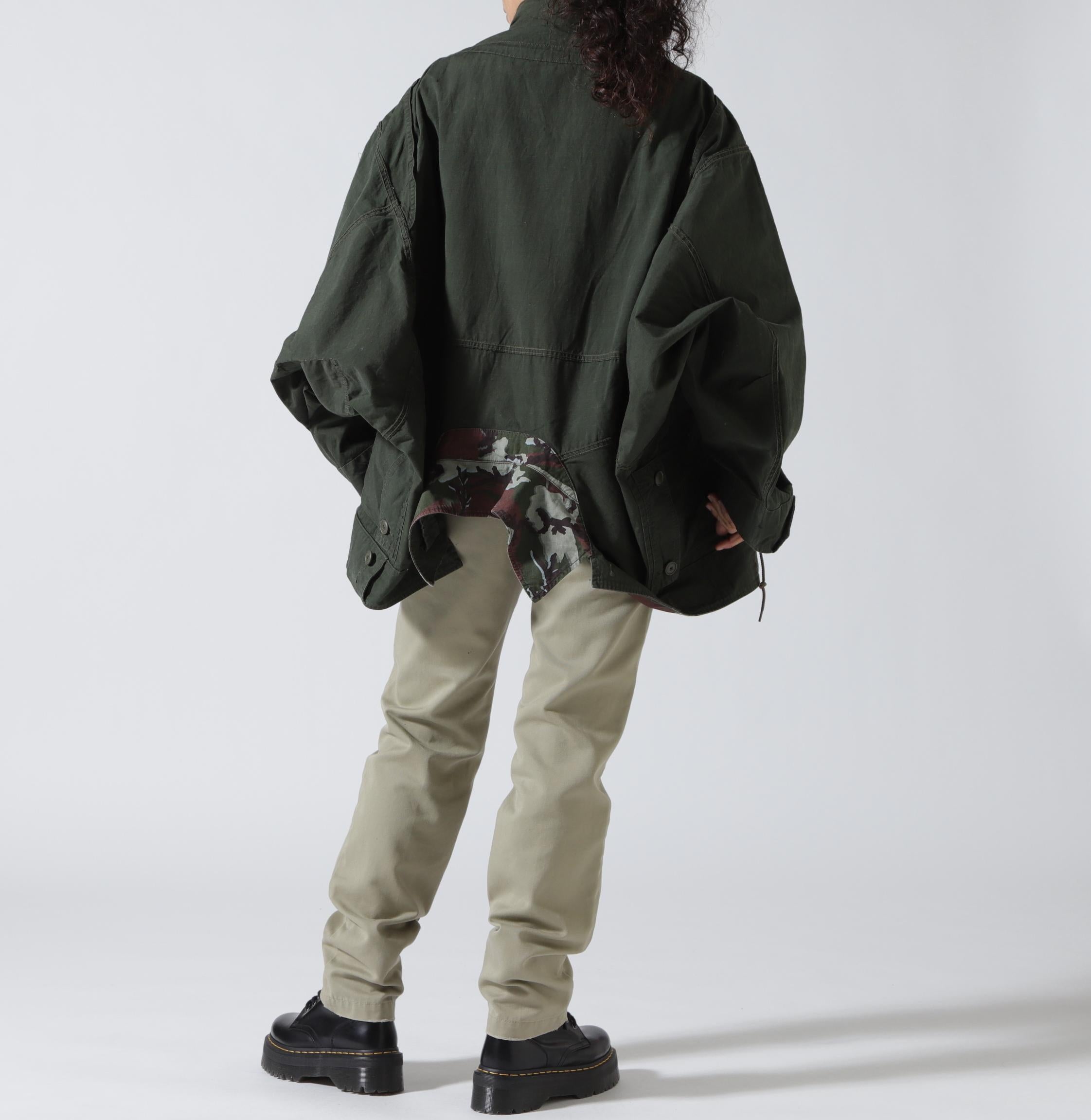 beautiful people×Alpha/double-end camouflage field JK オリーブ