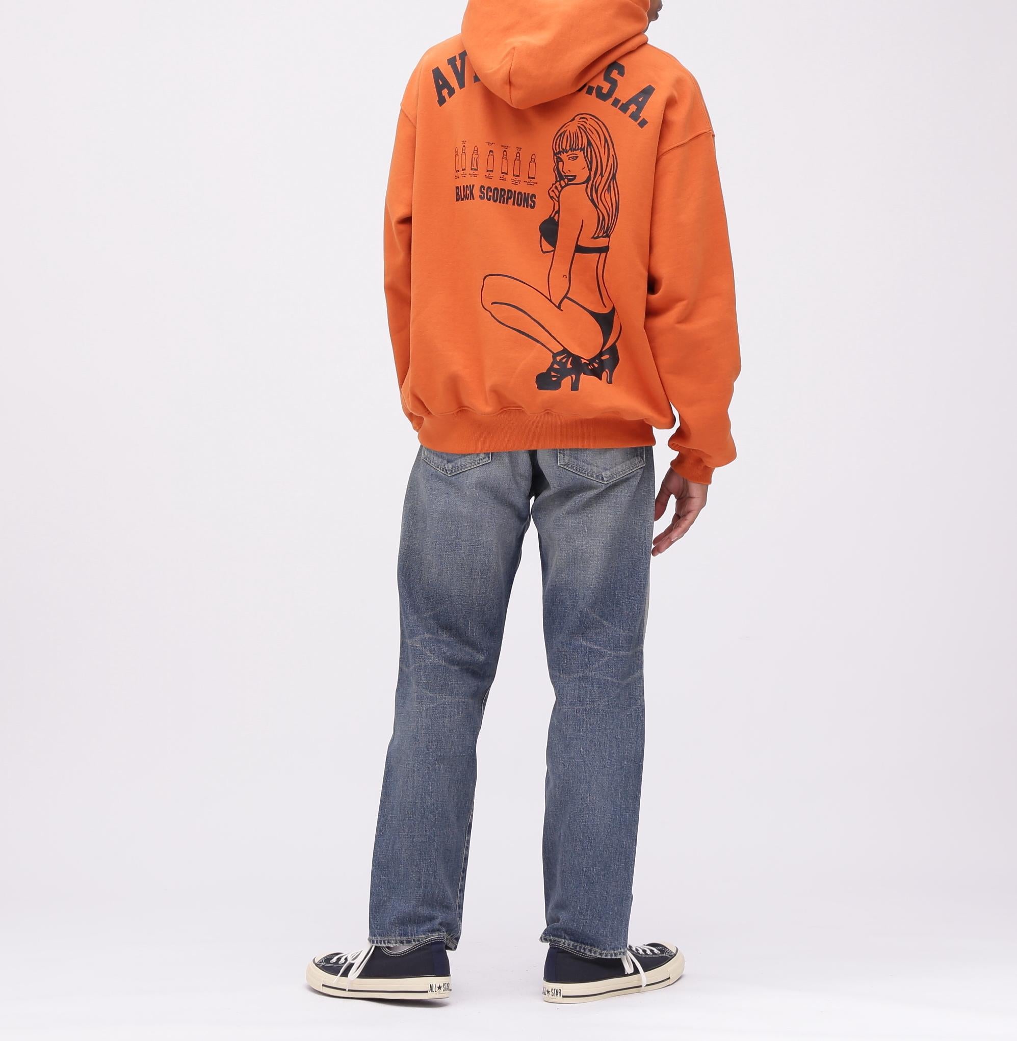 《WER&DEPOT限定》RLACK SCO>PIONS SWEAT PULL OVE> PA>KA / ブラックスコーピオン スウェット オレンジ