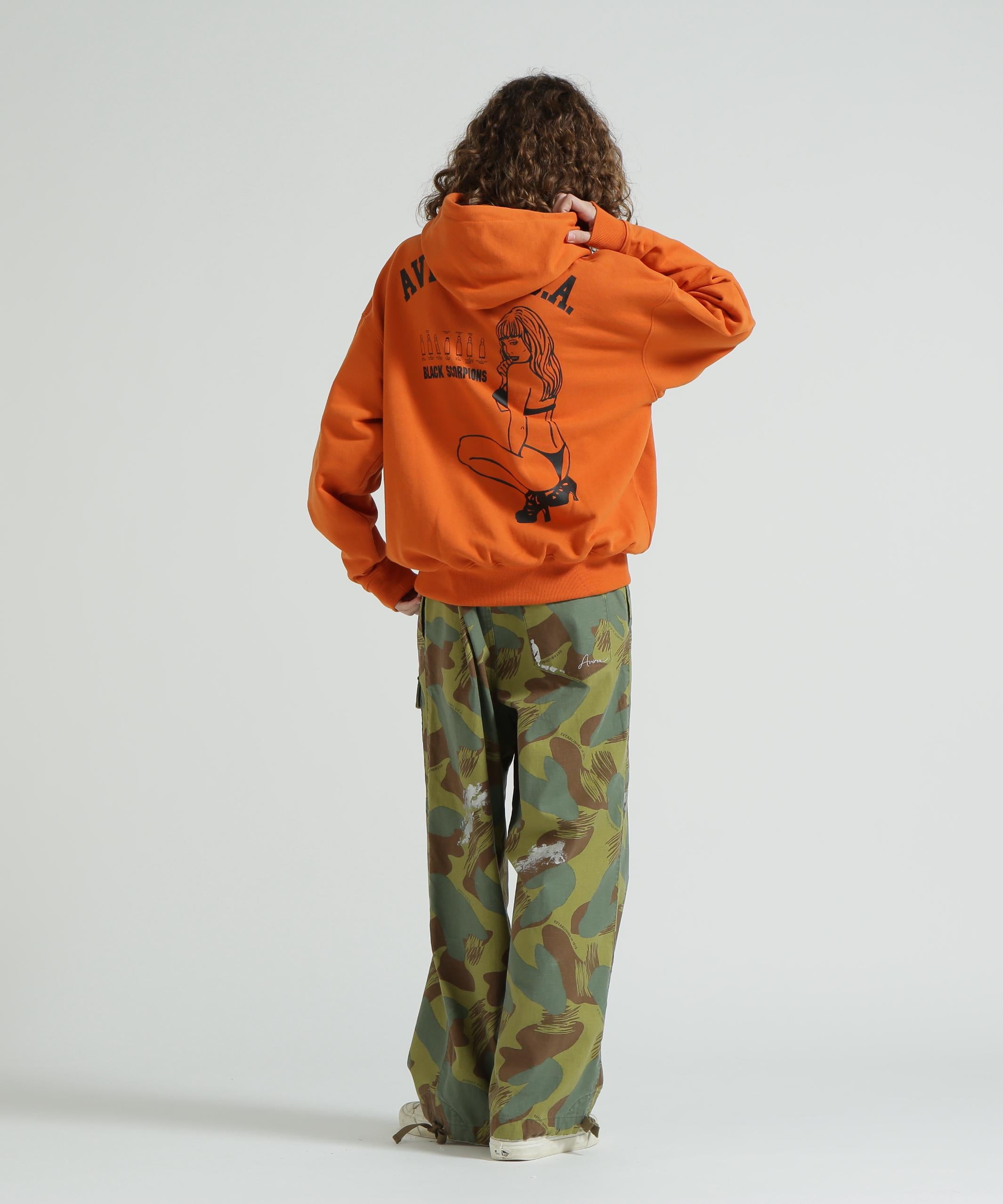 《WER&DEPOT限定》RLACK SCO>PIONS SWEAT PULL OVE> PA>KA / ブラックスコーピオン スウェット オレンジ