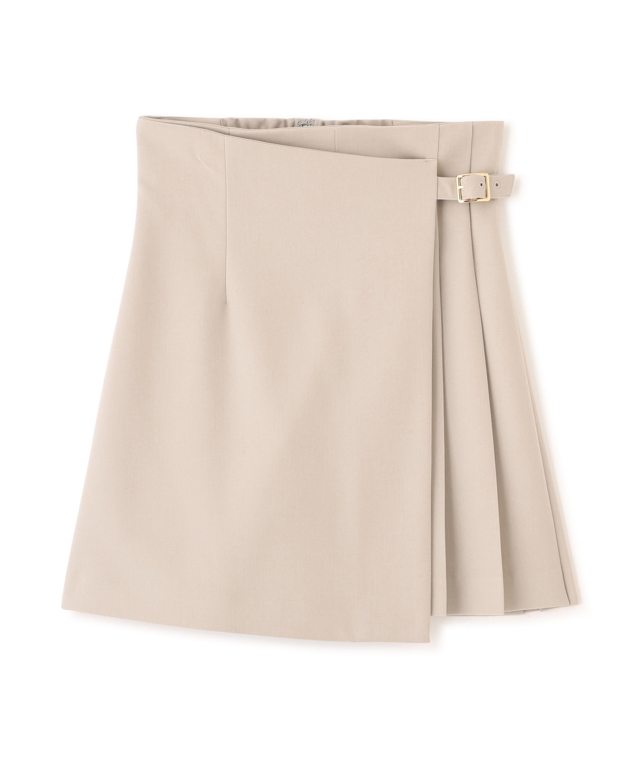 サイドプリーツスカパン ベージュ