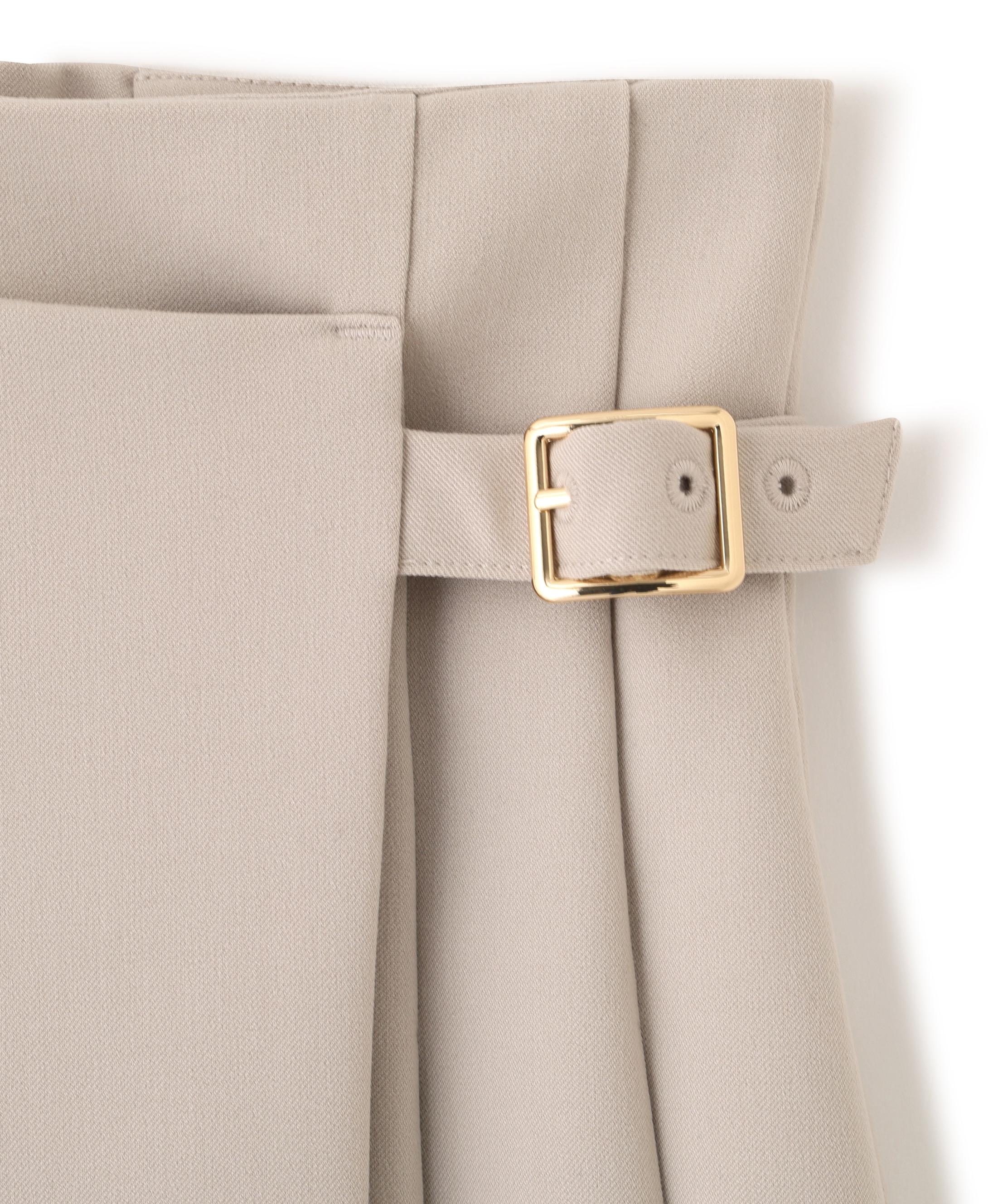 サイドプリーツスカパン ベージュ