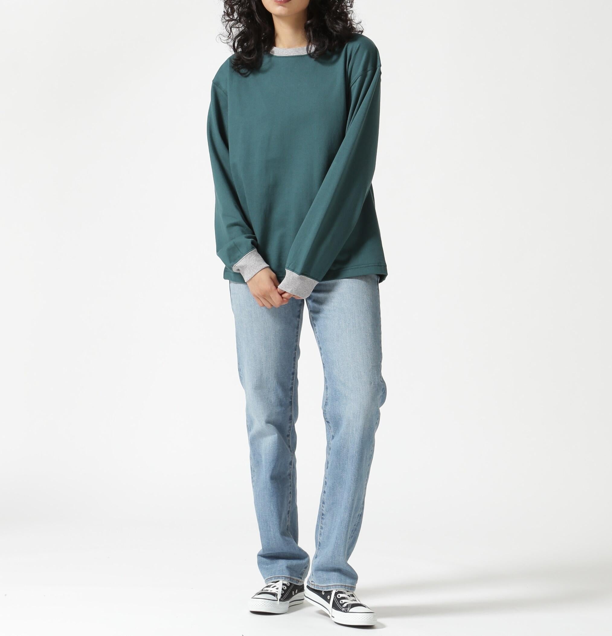 SOGLIA/ソリア OPEN END SOLID LONG SLEEVE T リンガーT グリーン