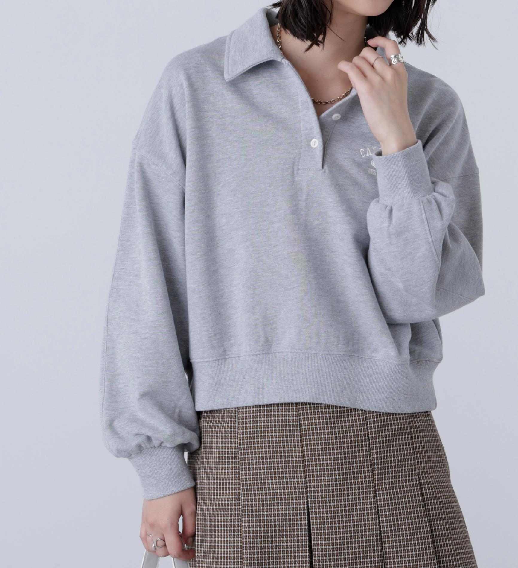 ポロスウェットプルオーバー グレー1