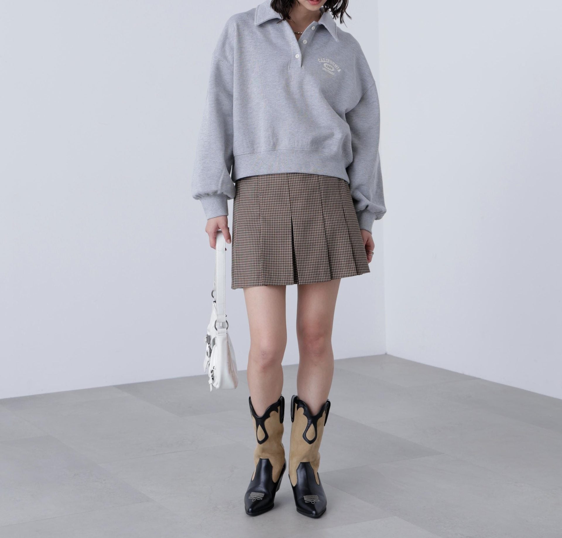 ポロスウェットプルオーバー グレー1