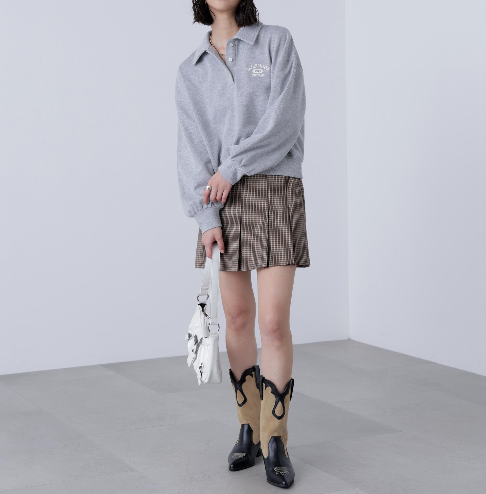 ポロスウェットプルオーバー グレー1