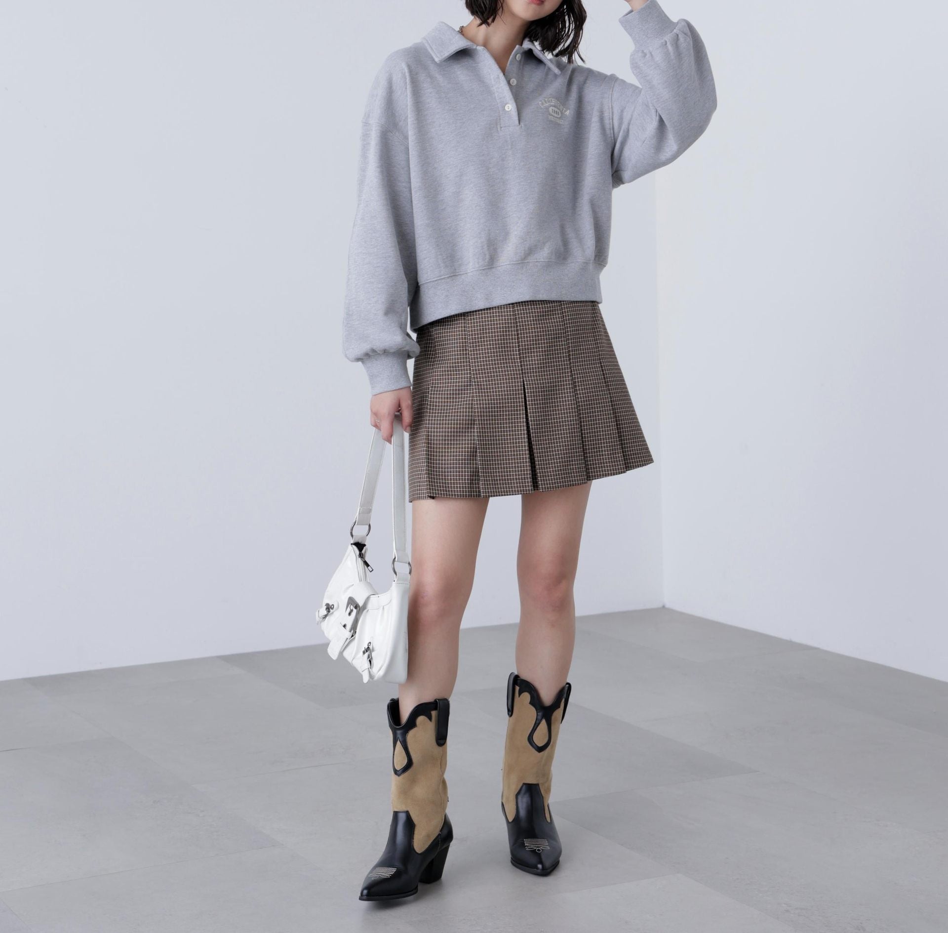 ポロスウェットプルオーバー グレー1