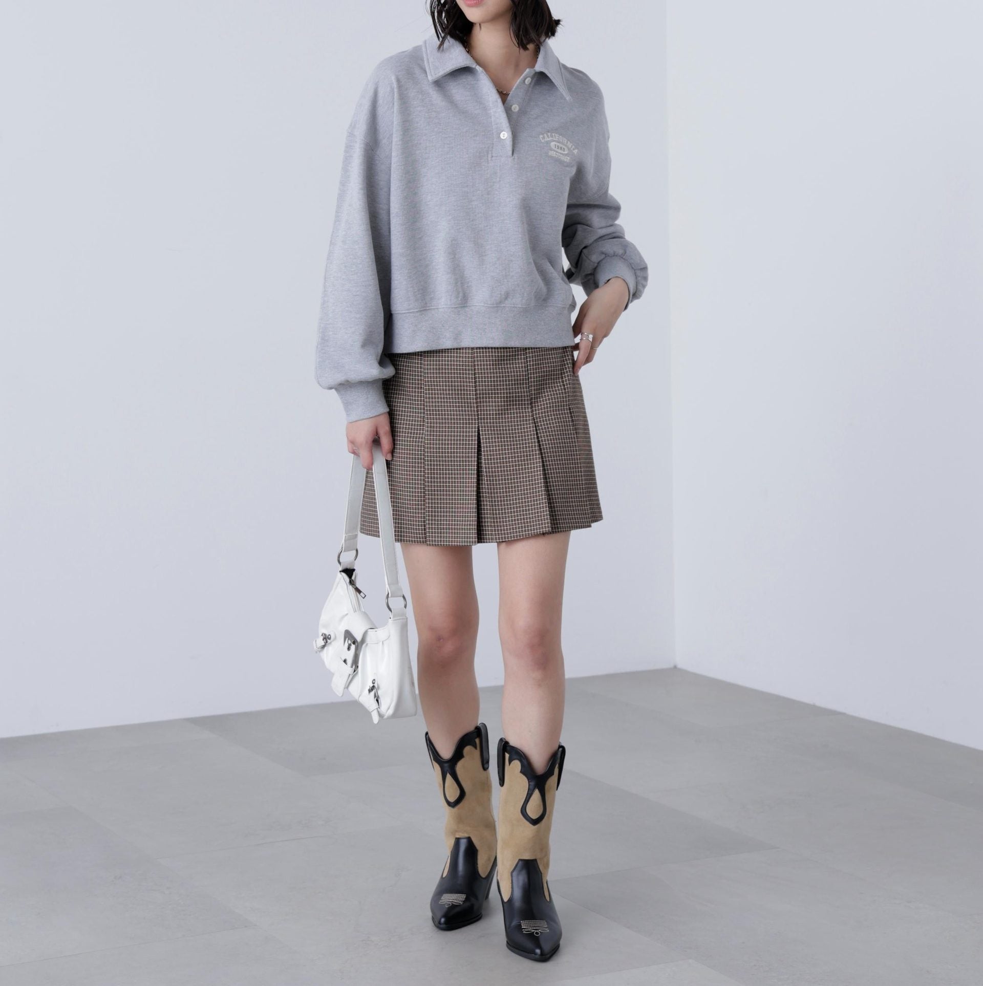 ポロスウェットプルオーバー グレー1