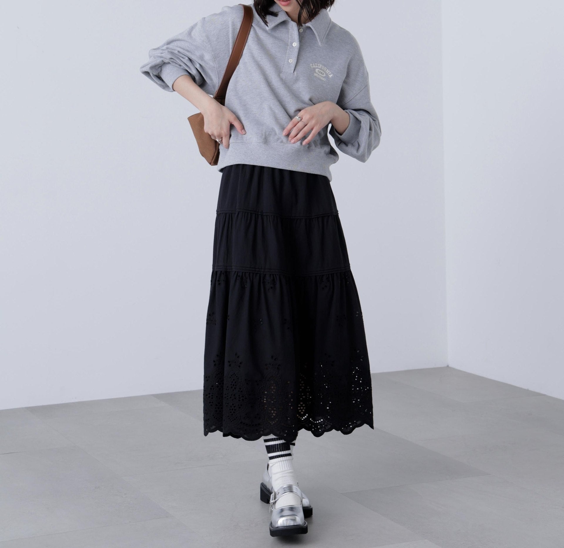 ポロスウェットプルオーバー グレー1