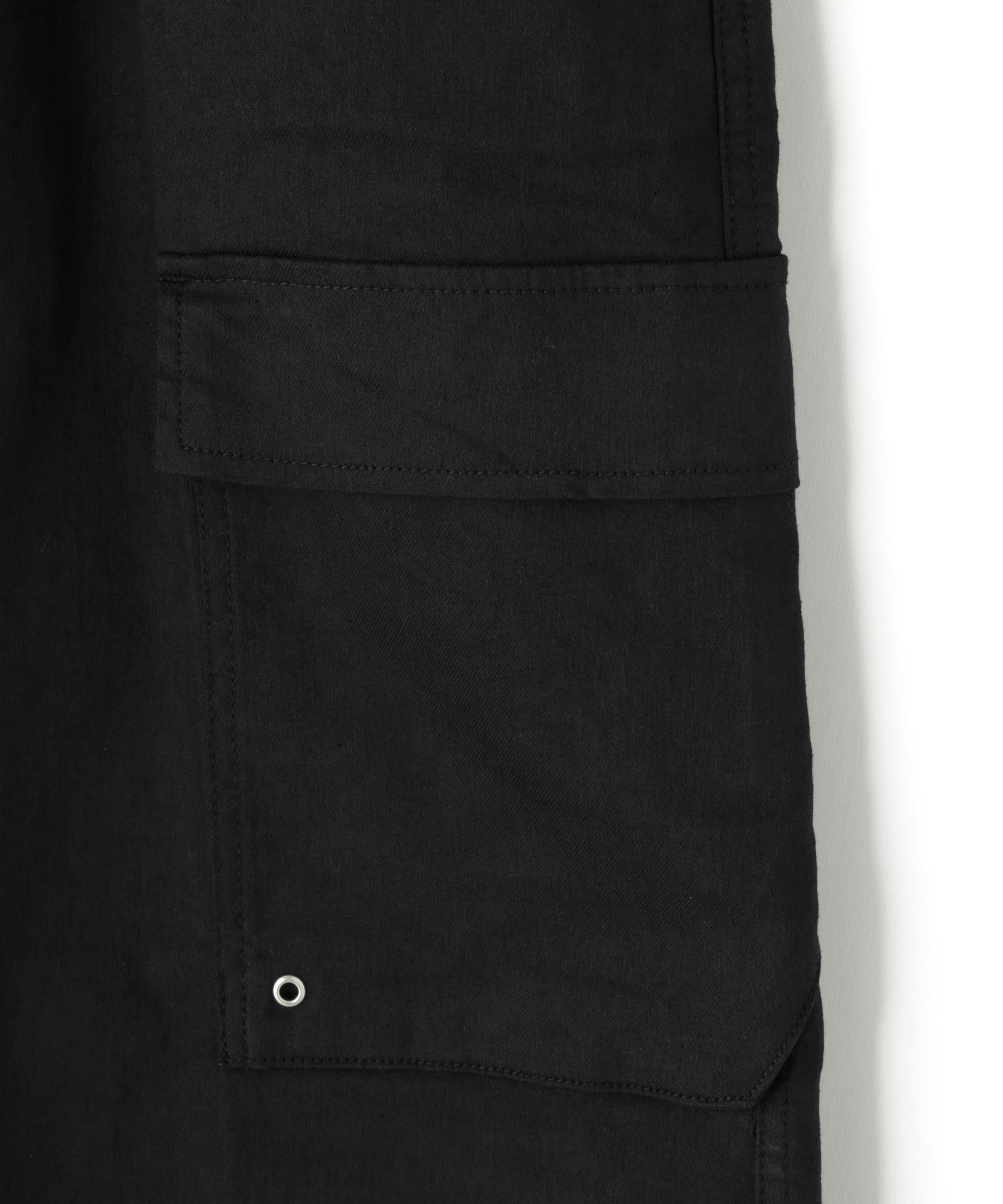 DankeSchon/ダンケシェーン/ST TWILL FLARE CARGO PANTS ブラック