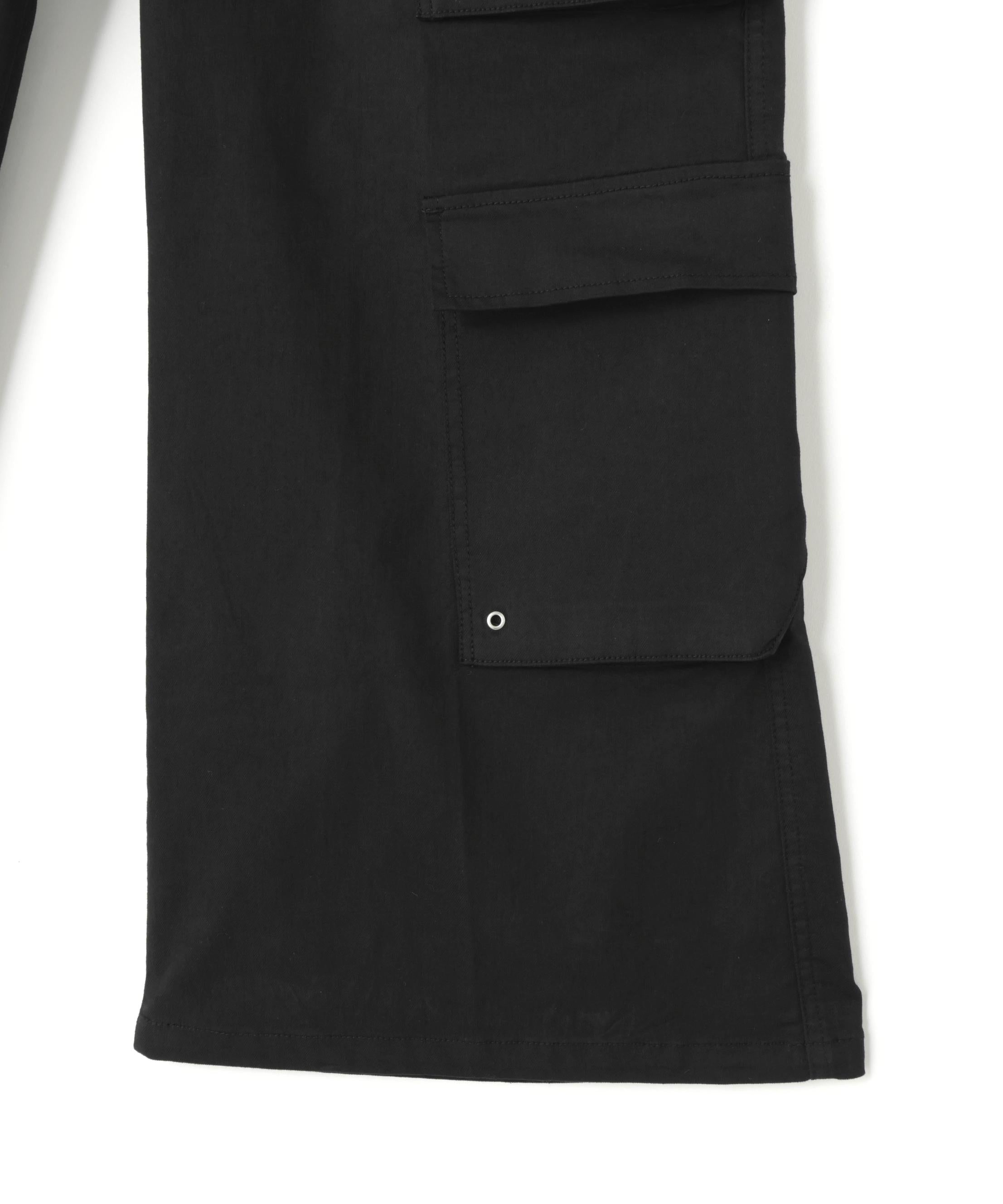 DankeSchon/ダンケシェーン/ST TWILL FLARE CARGO PANTS ブラック