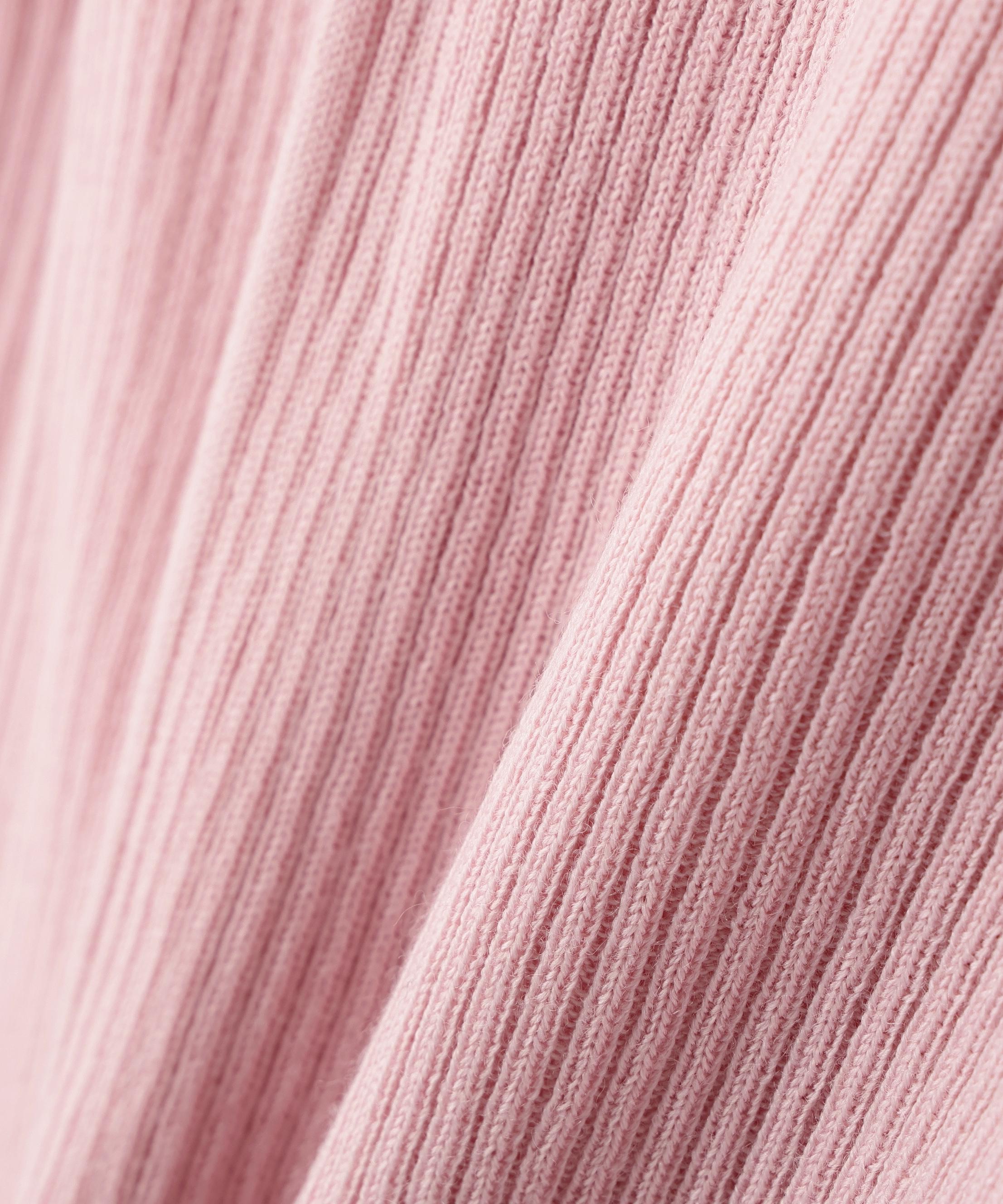 ウールブレンドニットシリーズ ボートネック ピンク