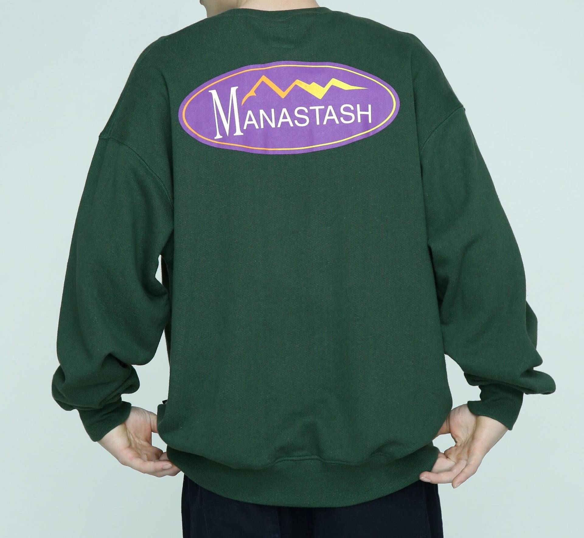 MANASTASH/CASCADE SWEATSHI>TS O>IGINAL LOGO ダークグリーン